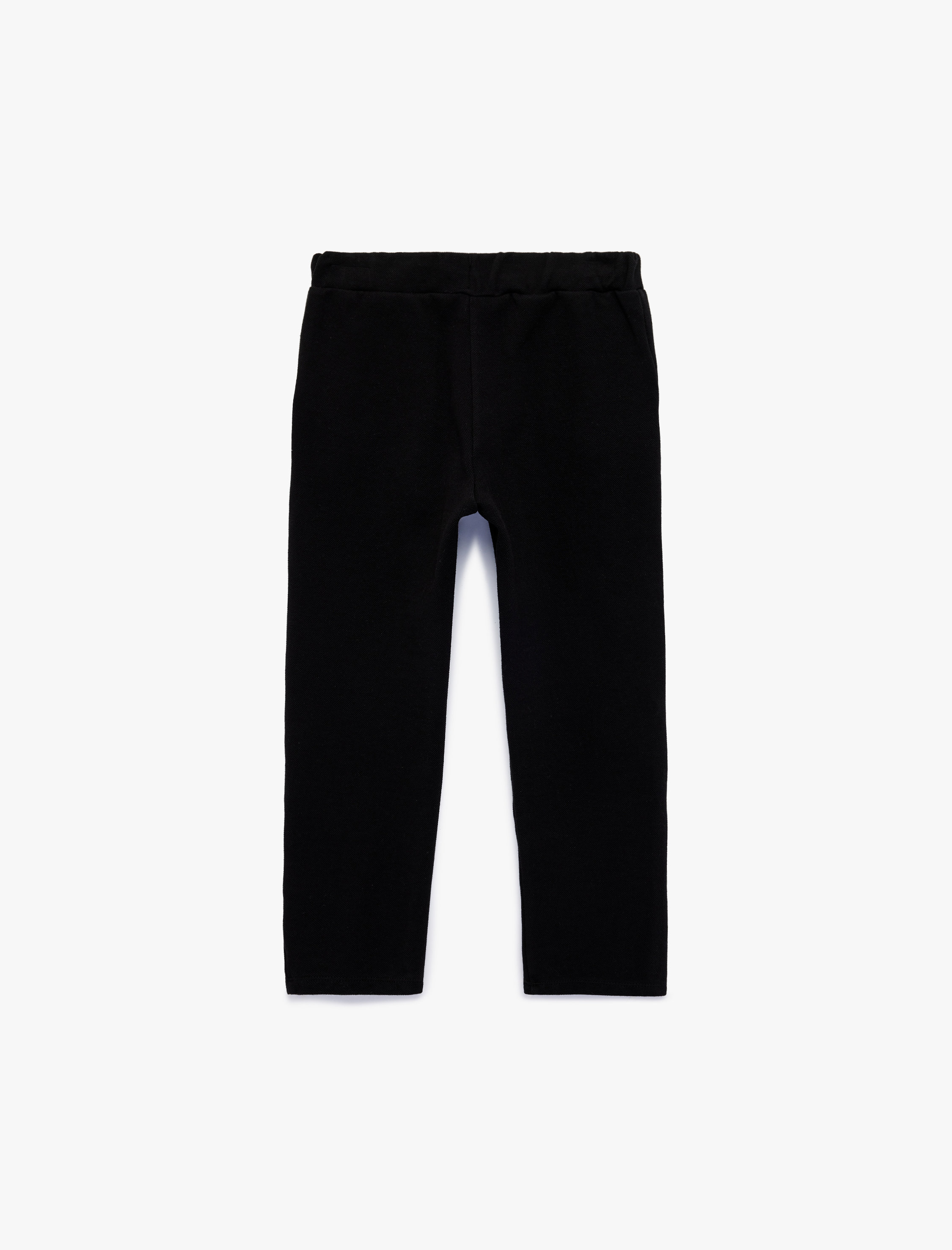  Erkek Çocuk Fermuarlı Cepli Pamuklu Beli Bağcıklı Basic Eşofman Altı