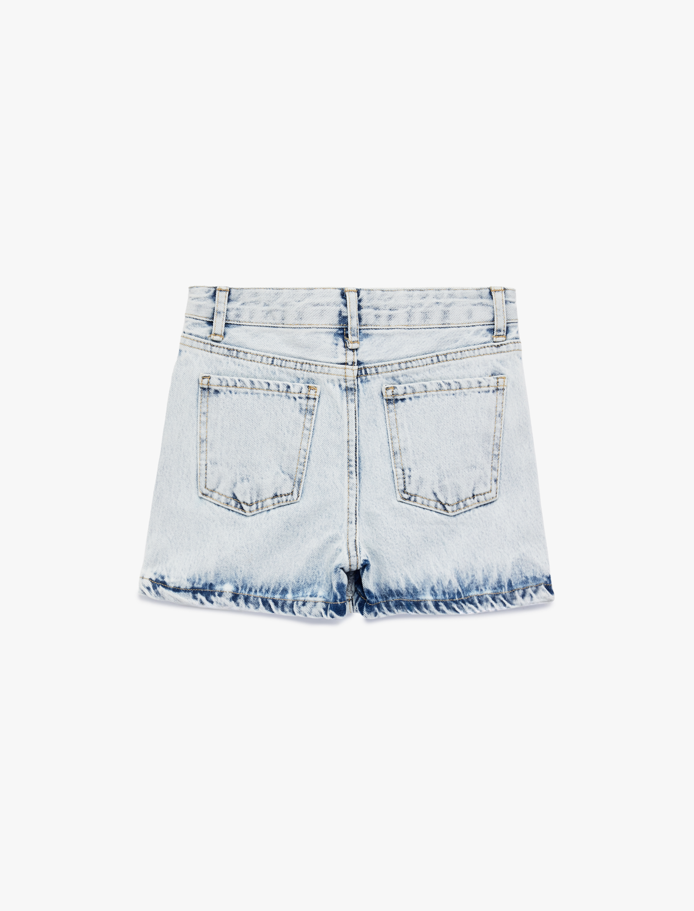  Kız Çocuk Pamuklu Slim Fit Cepli Denim Şort Etek