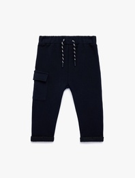 Beli Bağlamalı Cep Detaylı Pamuklu Jogger Eşofman Altı