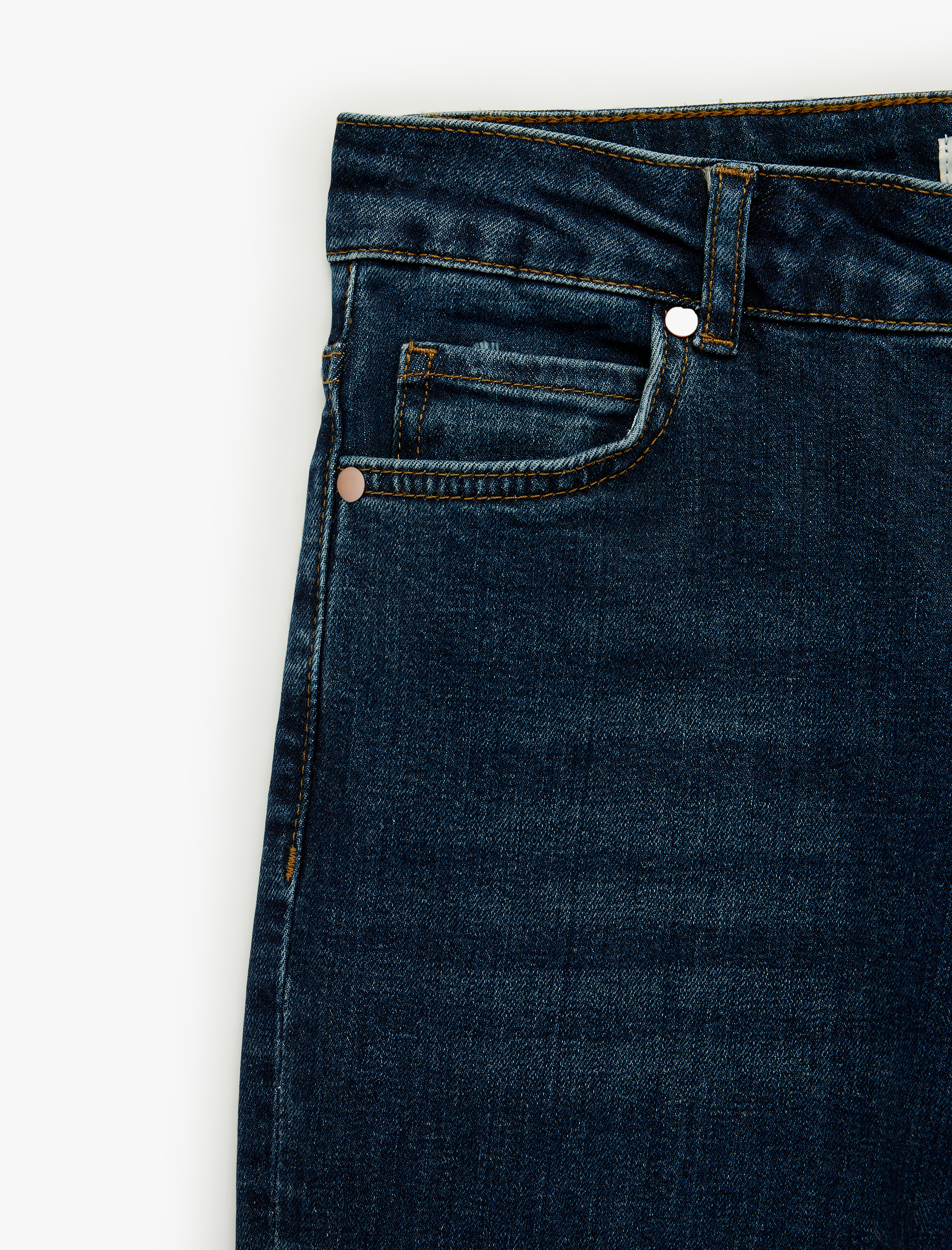   Pamuklu Düşük Bel Dar Kalıp İspanyol Paça Jean Pantolon