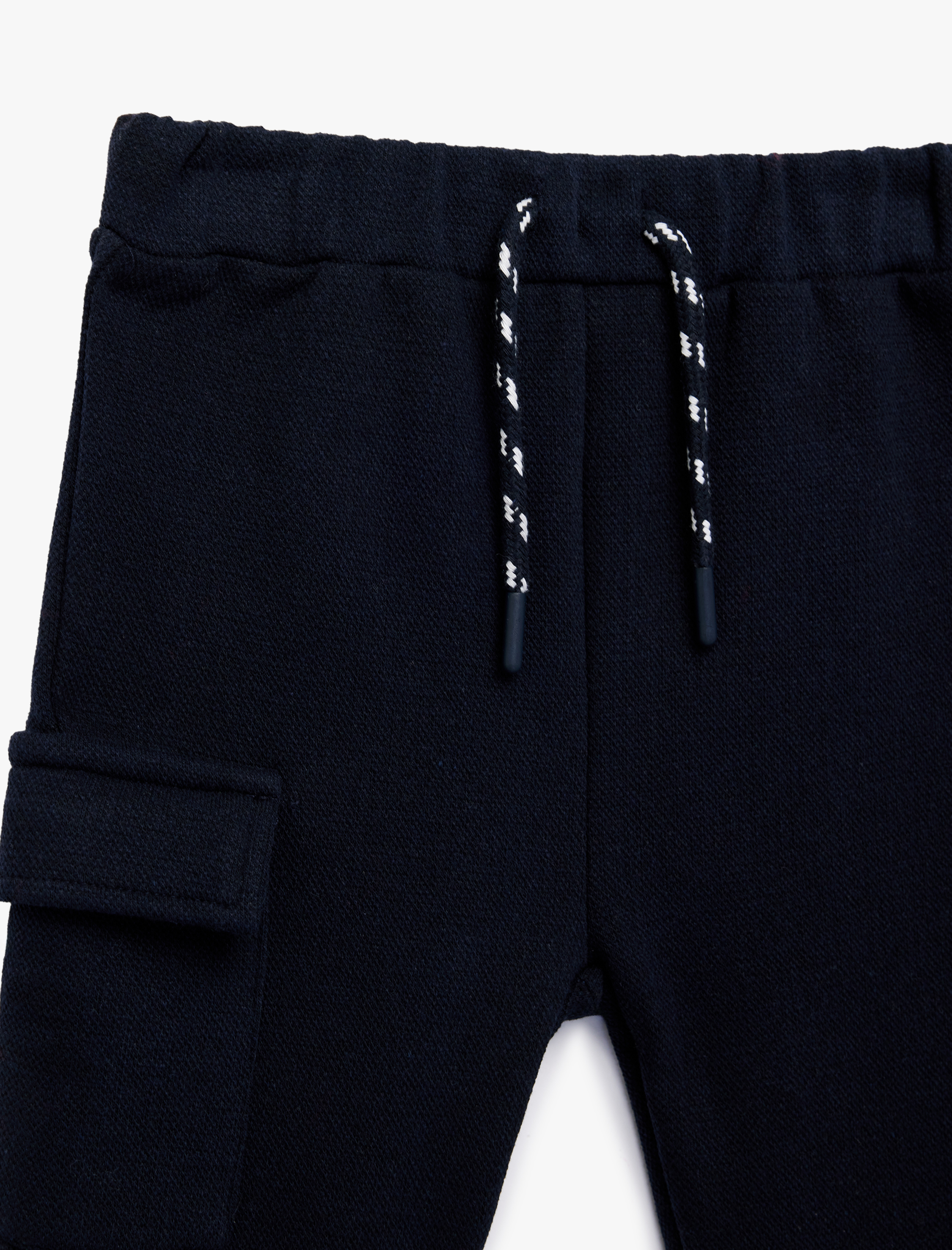  Erkek Bebek Beli Bağlamalı Cep Detaylı Pamuklu Jogger Eşofman Altı