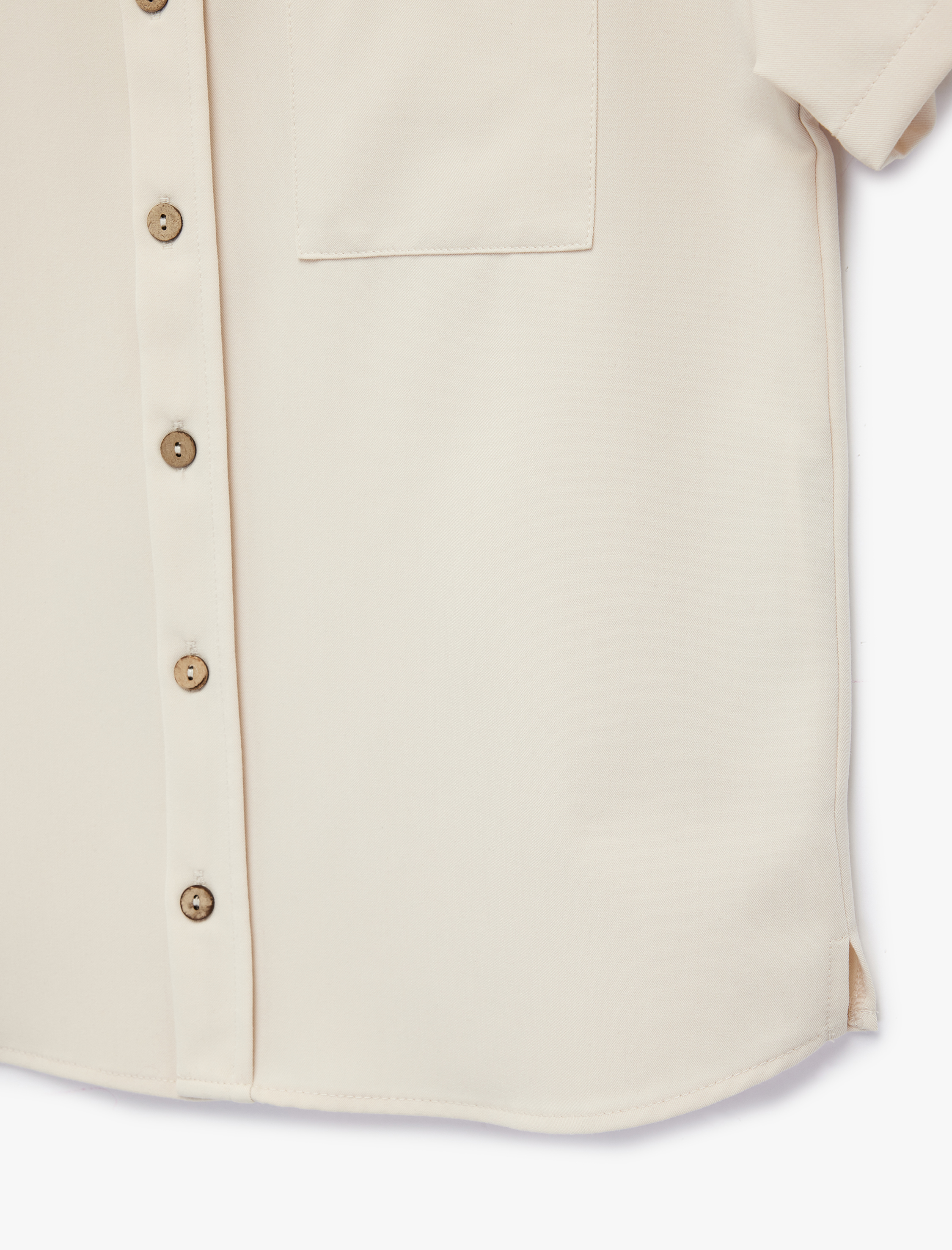  Erkek Çocuk Kısa Kollu Gömlek Yaka Oversize Basic Gömlek