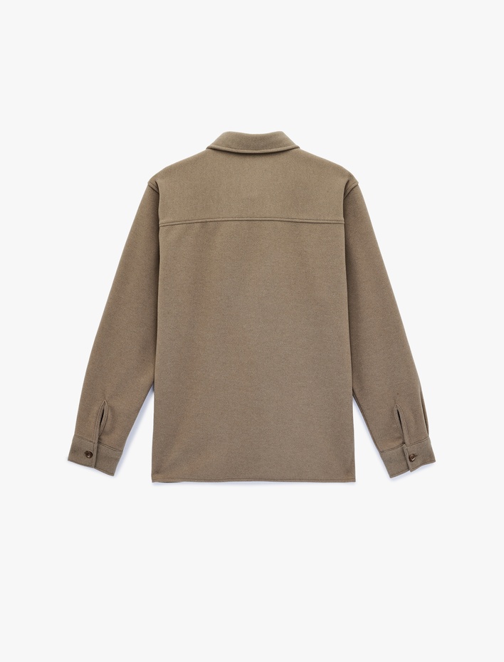  Regular Fit Klasik Yaka Uzun Kollu Kaşe Gömlek