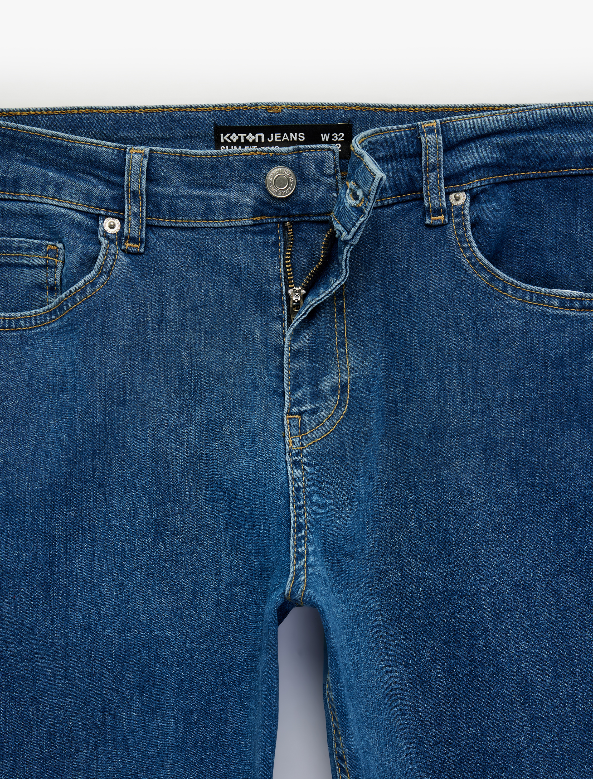  Pamuklu Cepli Normal Bel Slim Fit Jean Pantolon - Brad Jean