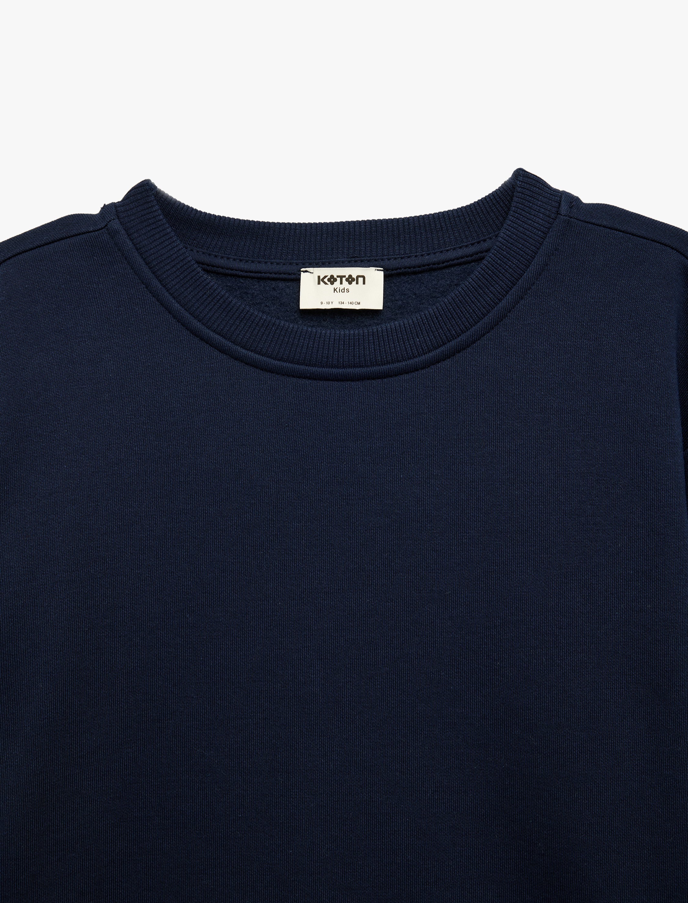  Erkek Çocuk Bisiklet Yaka Uzun Kollu Pamuklu Basic Sweatshirt