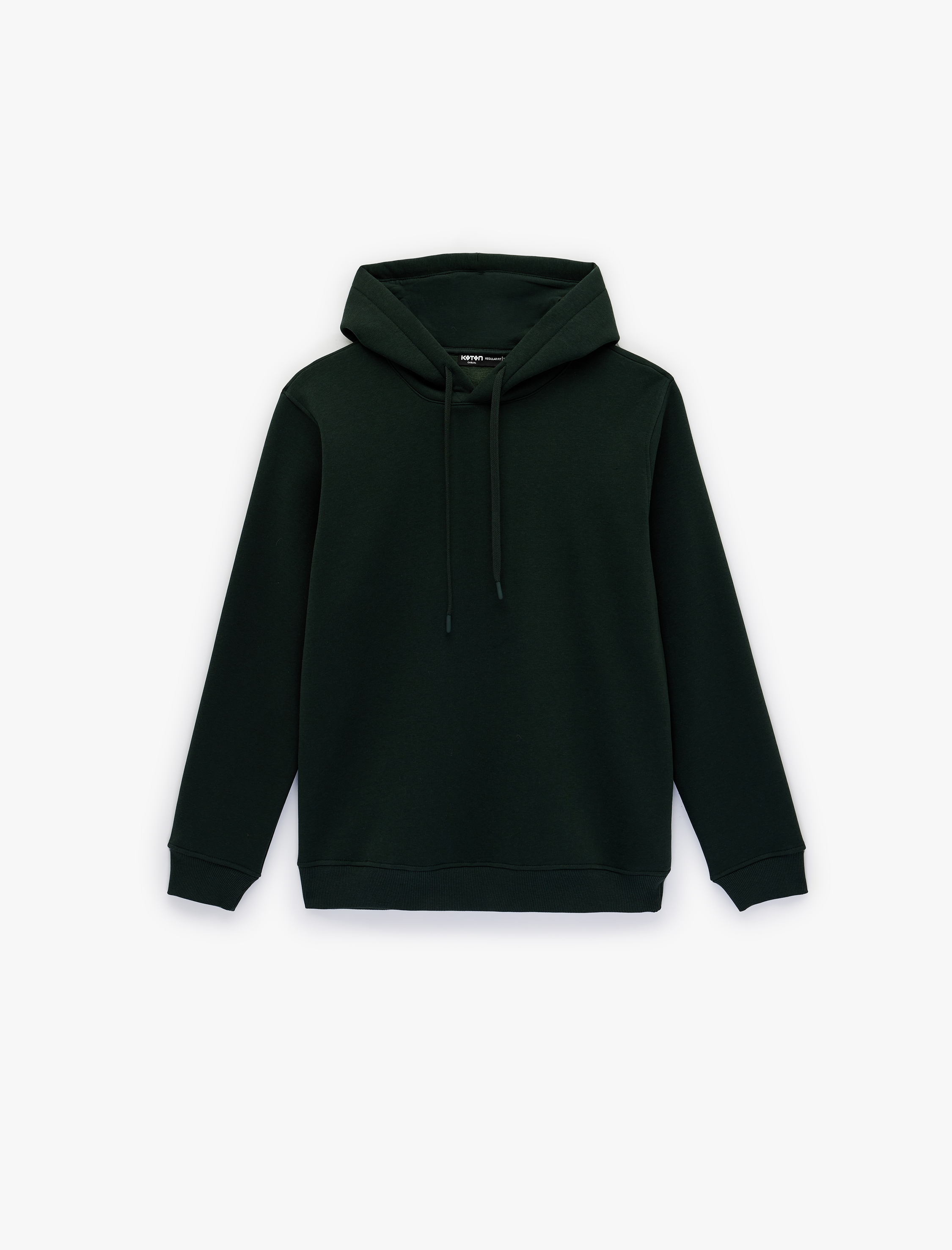   Şardonlu Uzun Kollu Basic Kapşonlu Sweatshirt