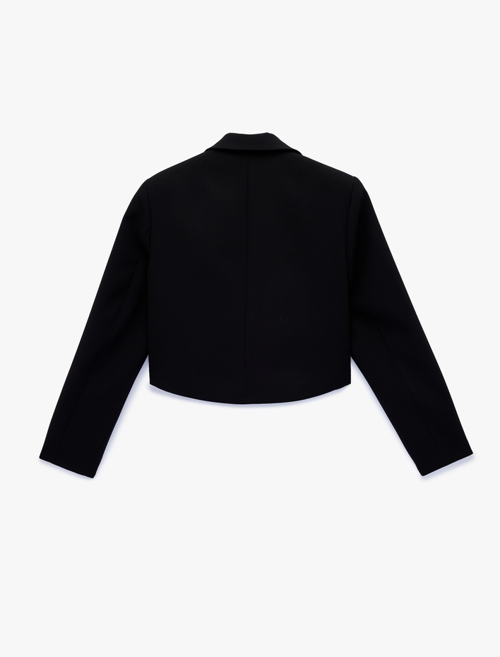  Regular Fit Uzun Kollu Crop Blazer Ceket