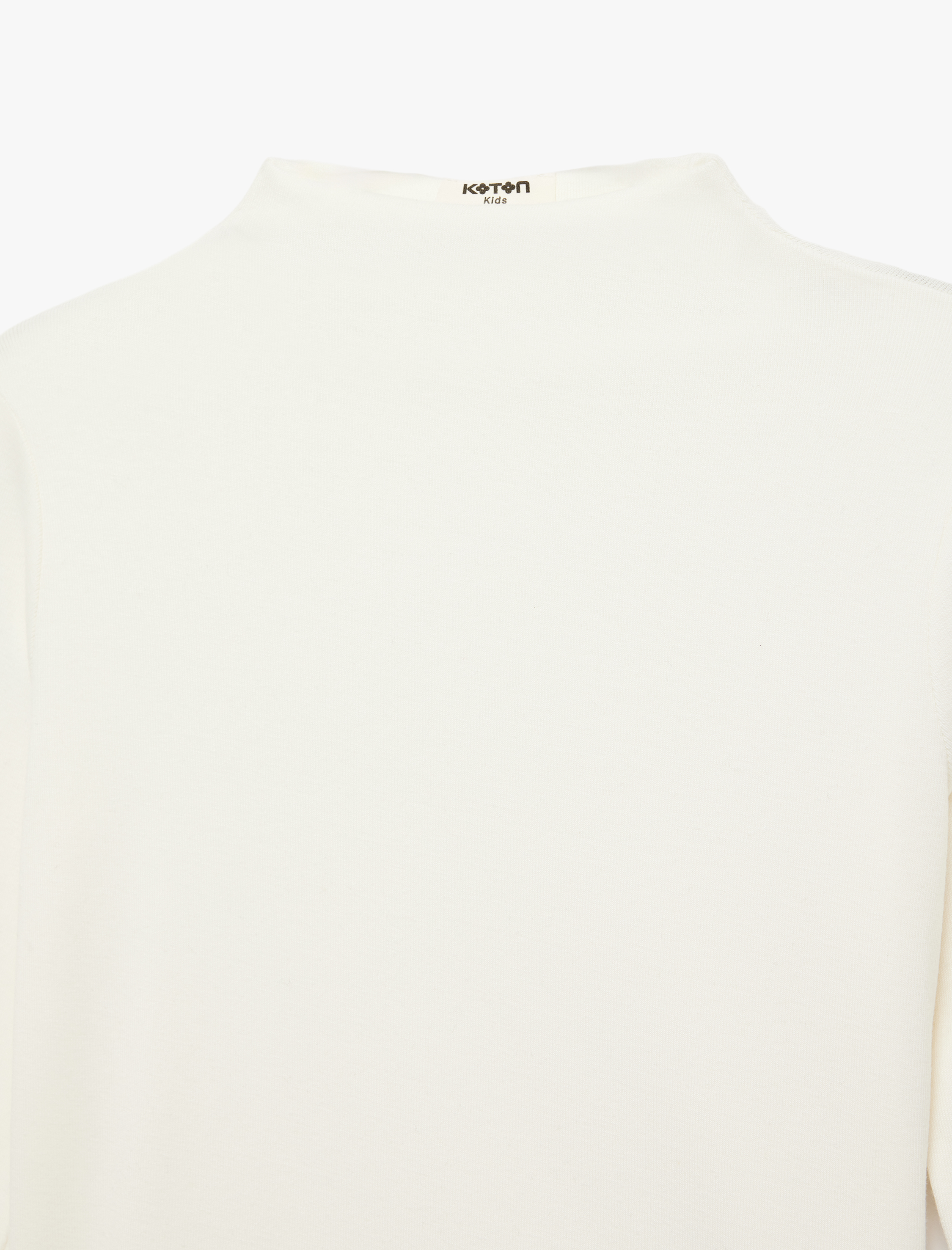  Kız Çocuk Modal Karışımlı Uzun Kollu Dik Yaka Basic Tişört