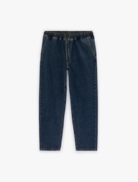 Pamuklu Beli Bağcıklı Bol Baggy Jean Pantolon