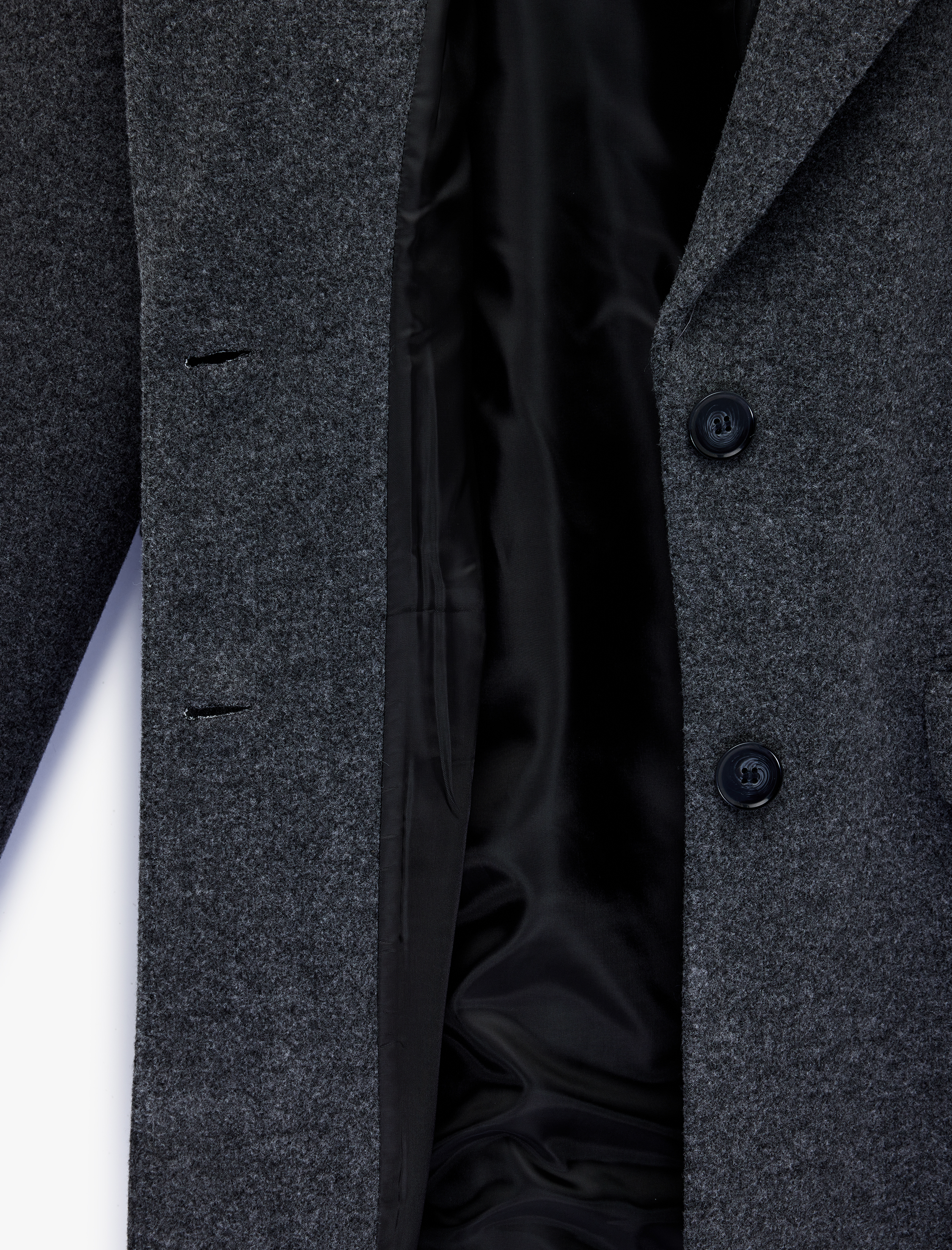   Kuşak Detaylı Uzun Kollu Cepli Kaşe Kaban