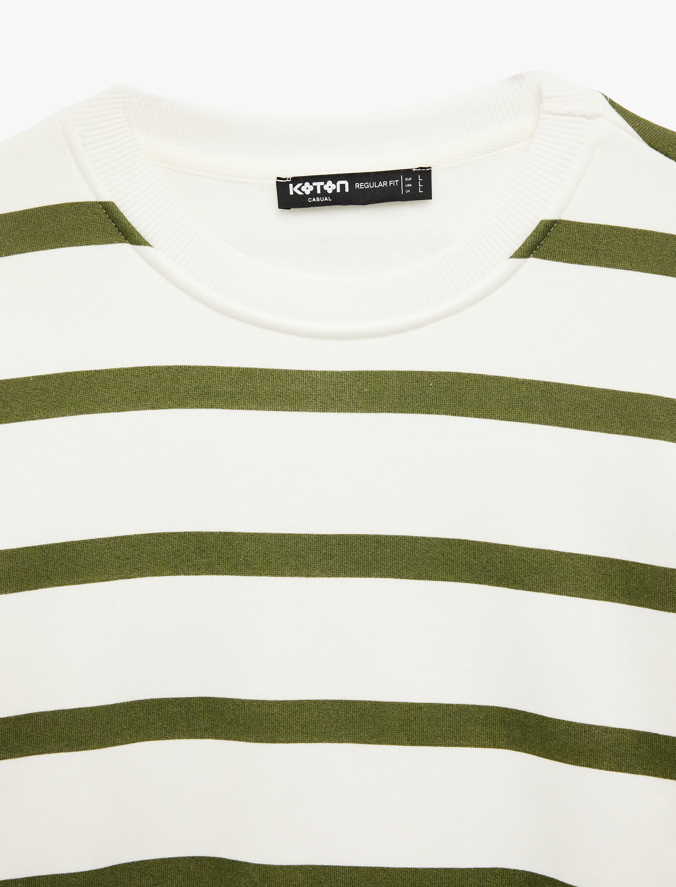   Uzun Kollu Bisiklet Yaka Şardonlu Regular Fit Sweatshirt