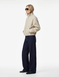 Koton X Sima Tarkan -  Kısa Kaban Kaşe Uzun Kollu Dik Yaka Cepli