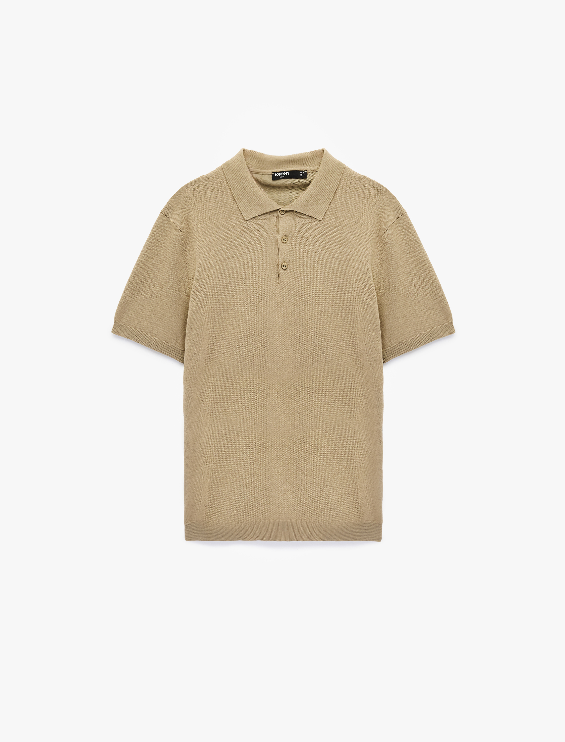   Regular Fit Kol Detaylı Düğmeli Polo Yaka Kısa Kollu Triko Tişört