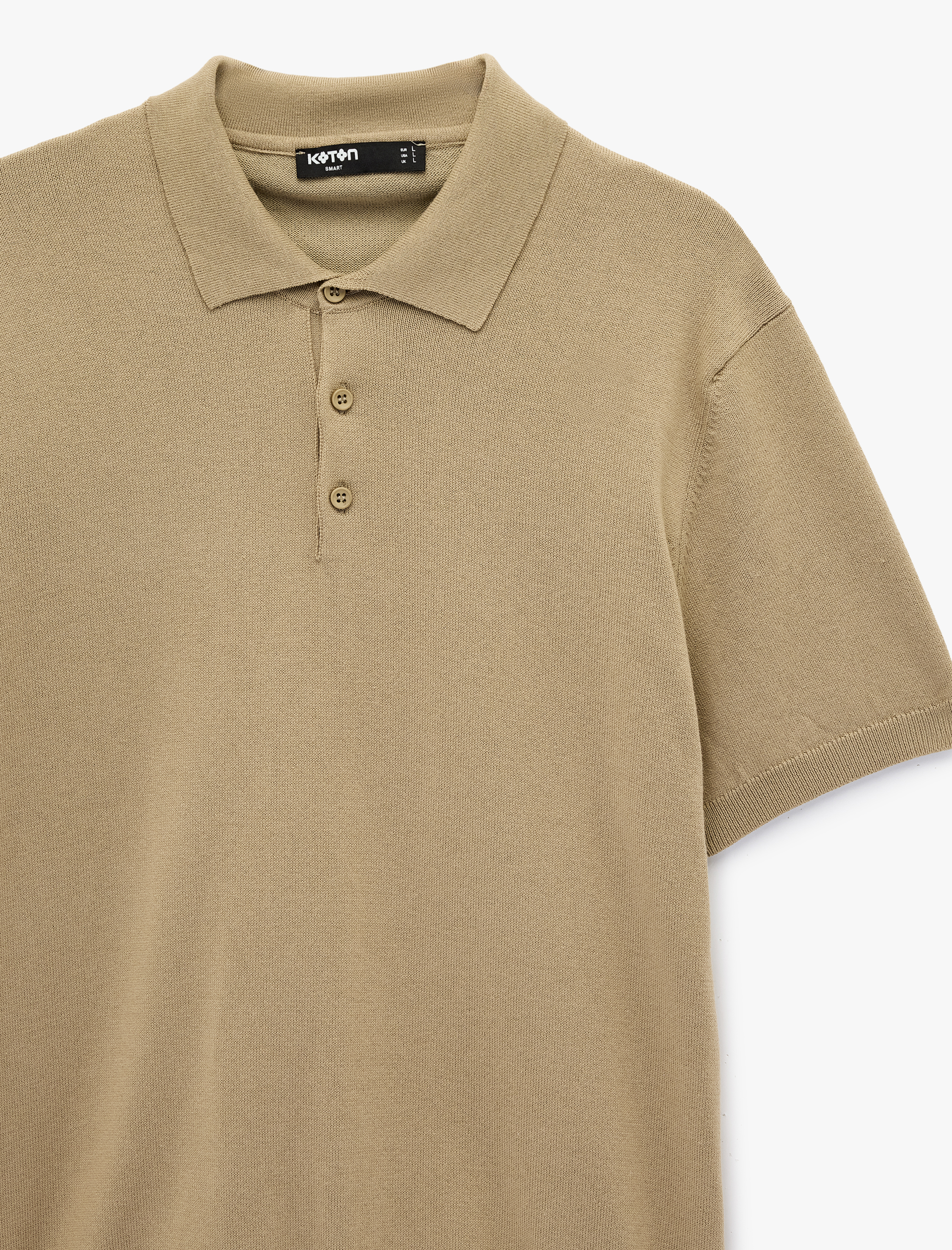   Regular Fit Kol Detaylı Düğmeli Polo Yaka Kısa Kollu Triko Tişört