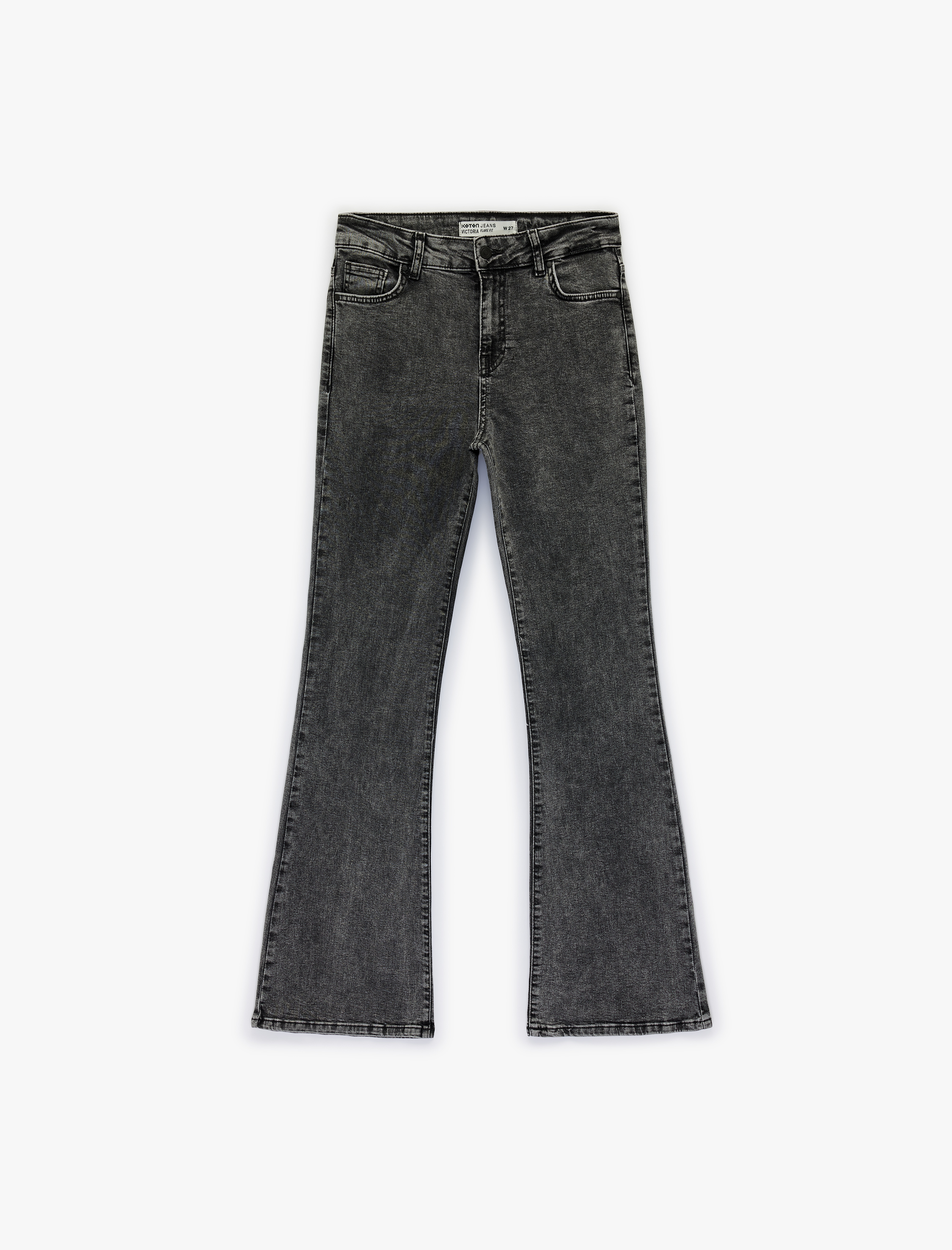   Cepli Dar Kalıp İspanyol Paça Jean Pantolon - Flare Jeans