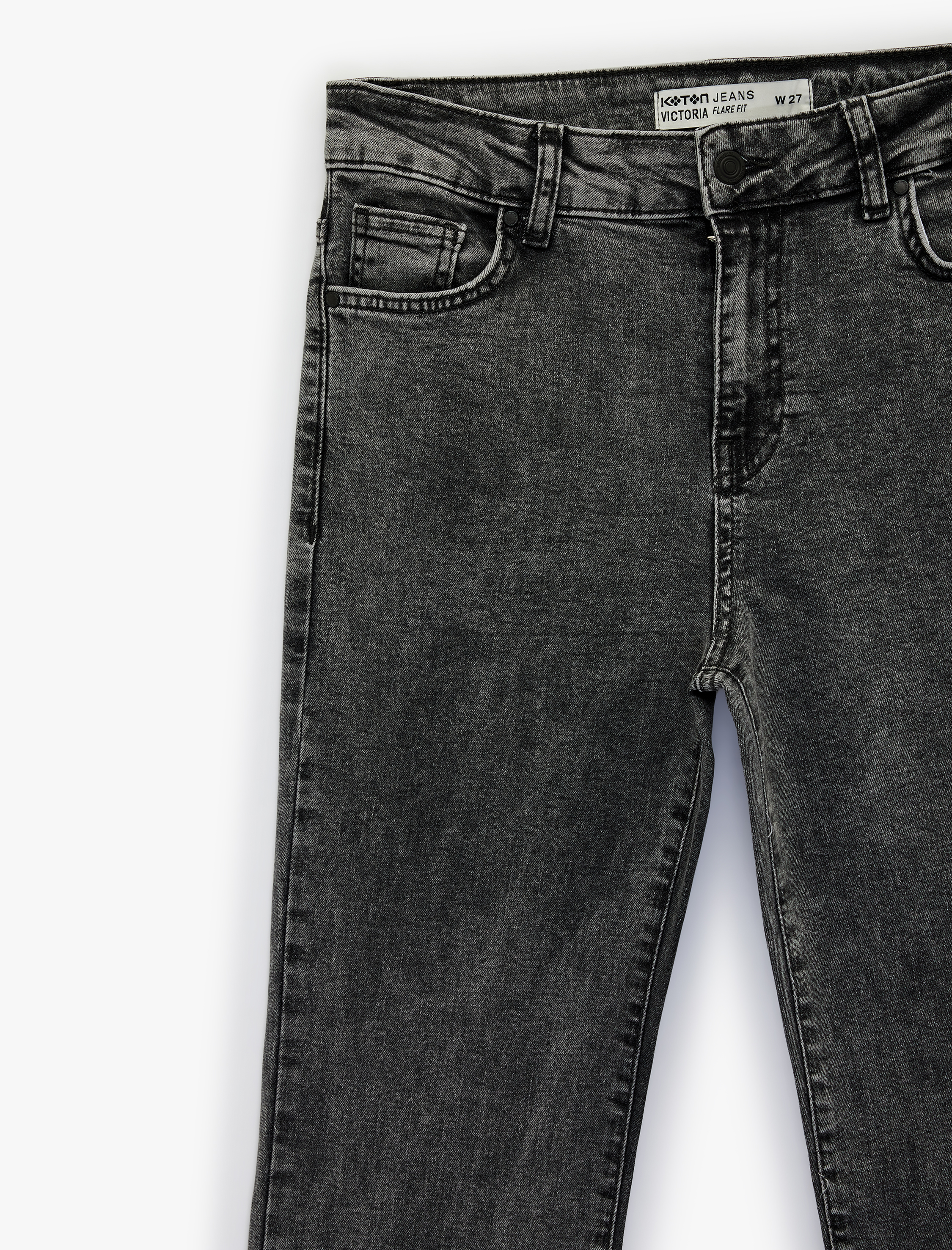   Cepli Dar Kalıp İspanyol Paça Jean Pantolon - Flare Jeans