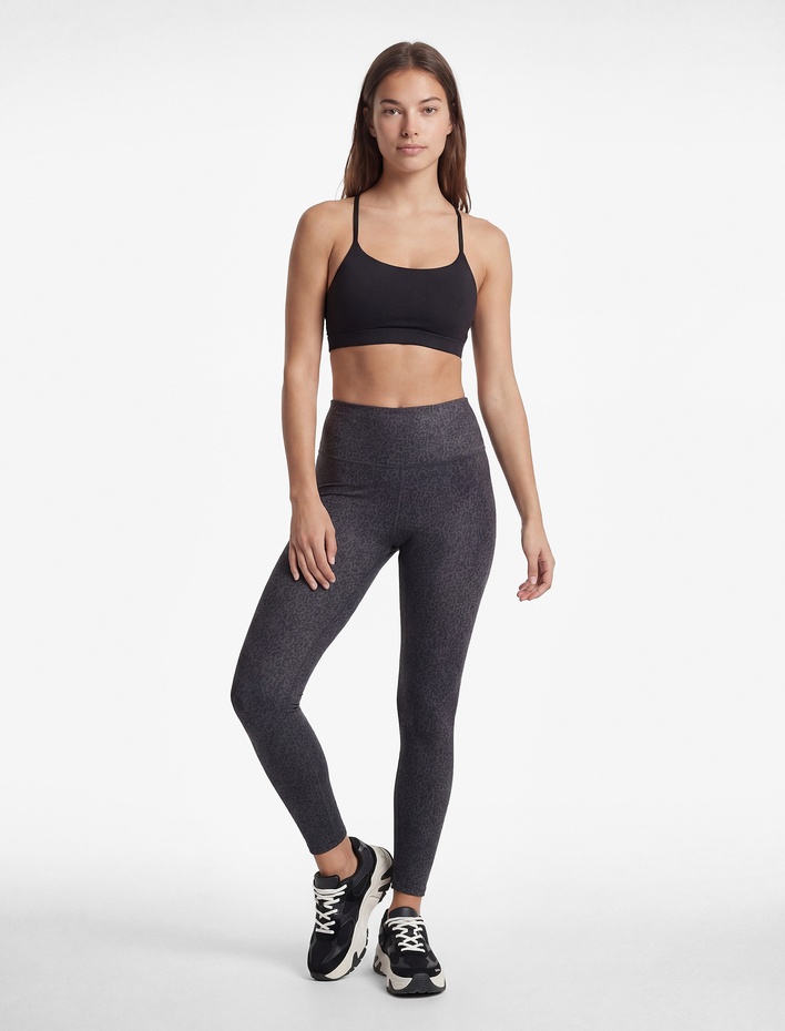  Yüksek Bel Leopar Desenli Spor Tayt