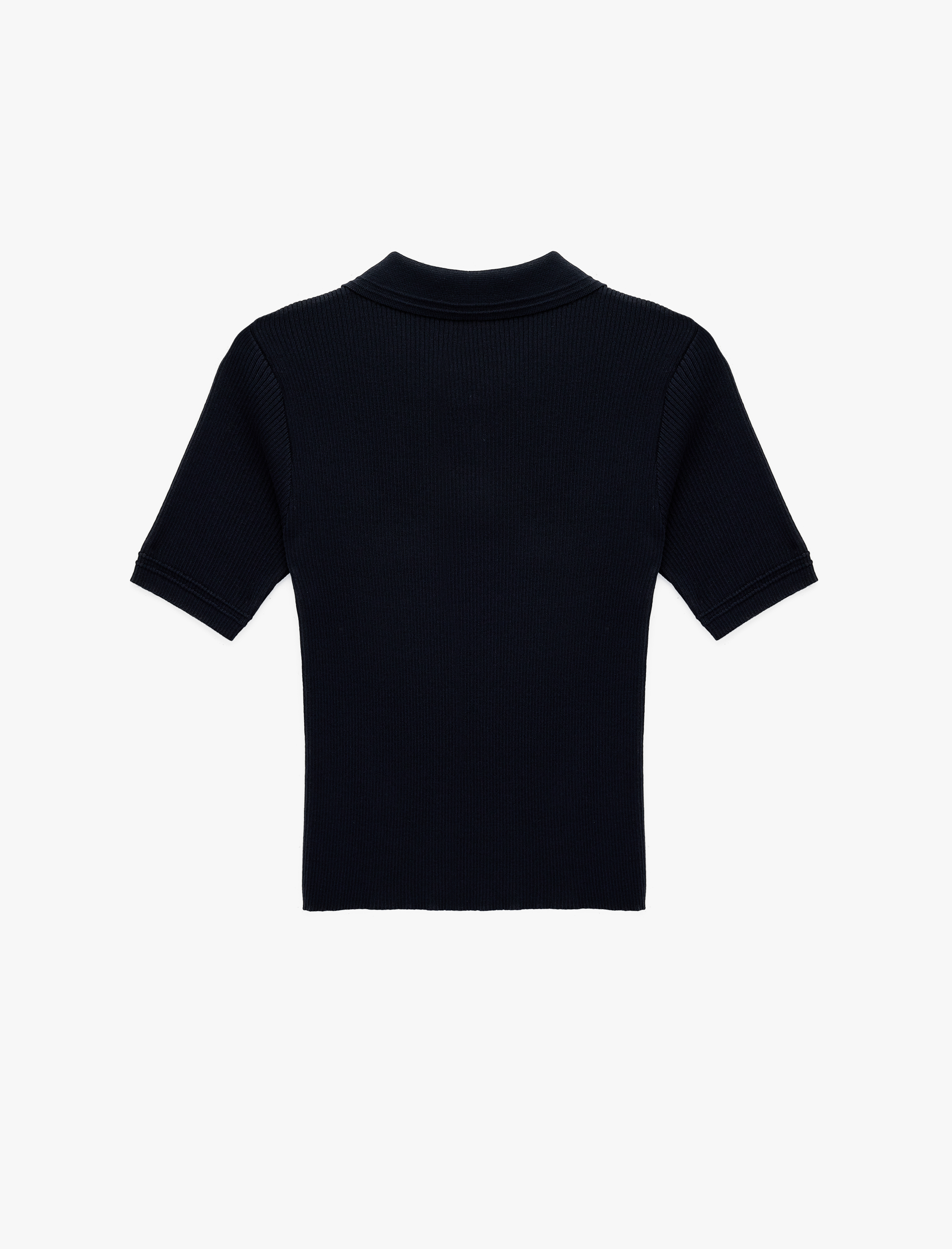   Slim Fit Yarım Düğme Detaylı Kısa Kollu Polo Yaka Triko Kazak