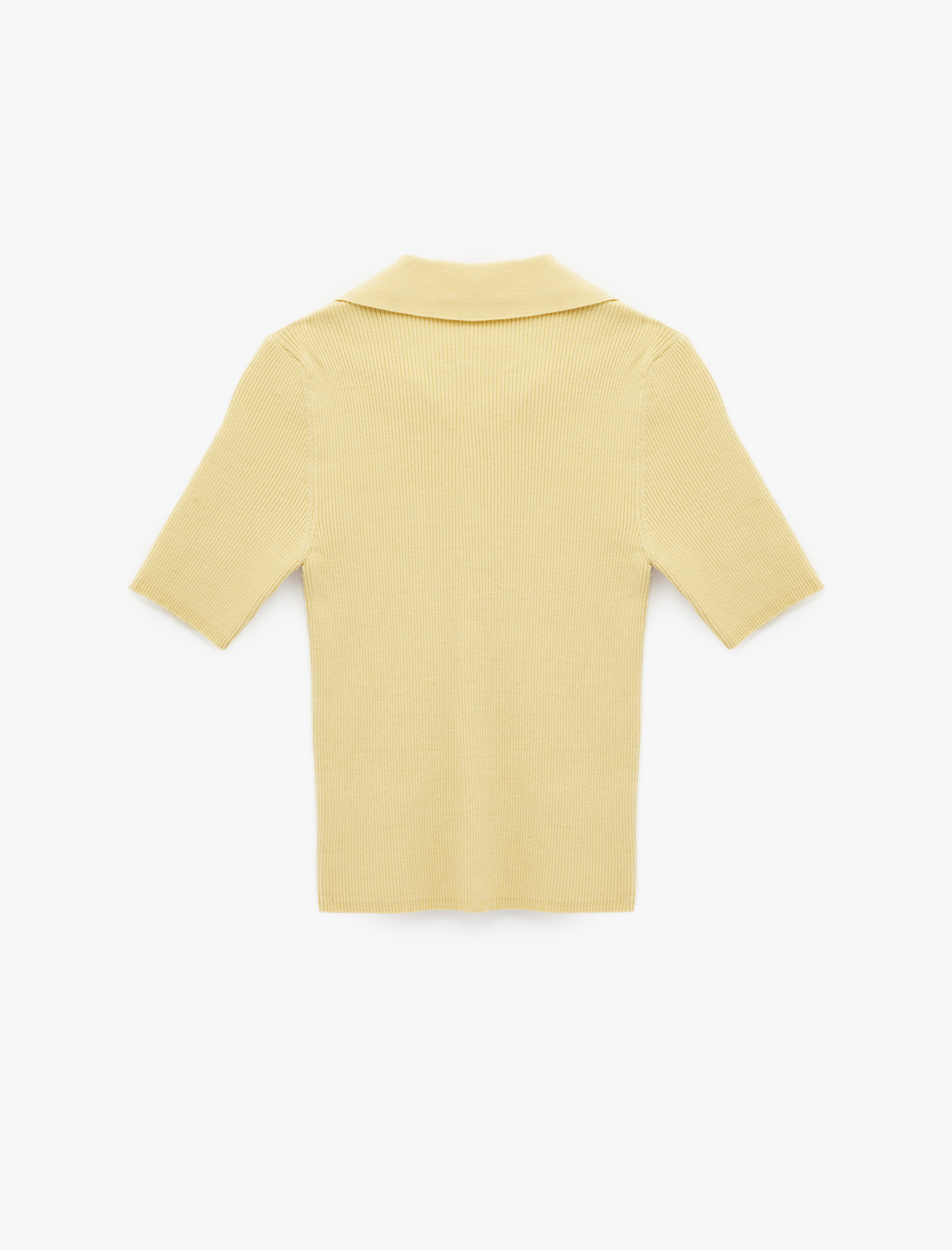   Slim Fit Kısa Kollu Polo Yaka Triko Kazak