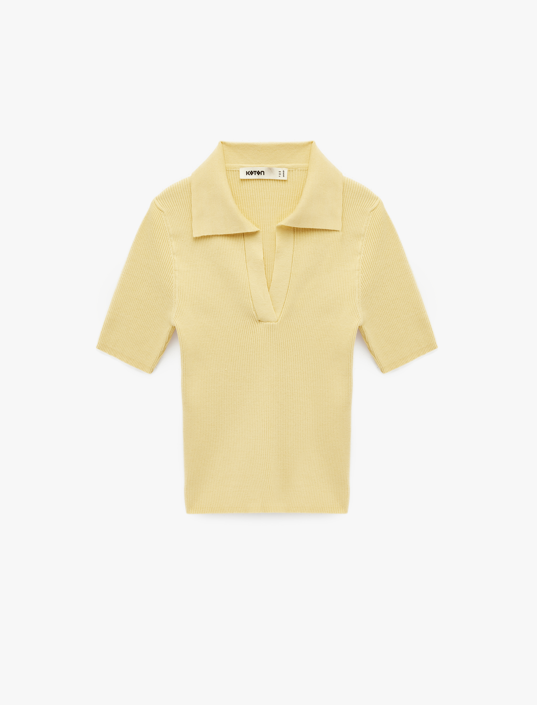   Slim Fit Kısa Kollu Polo Yaka Triko Kazak