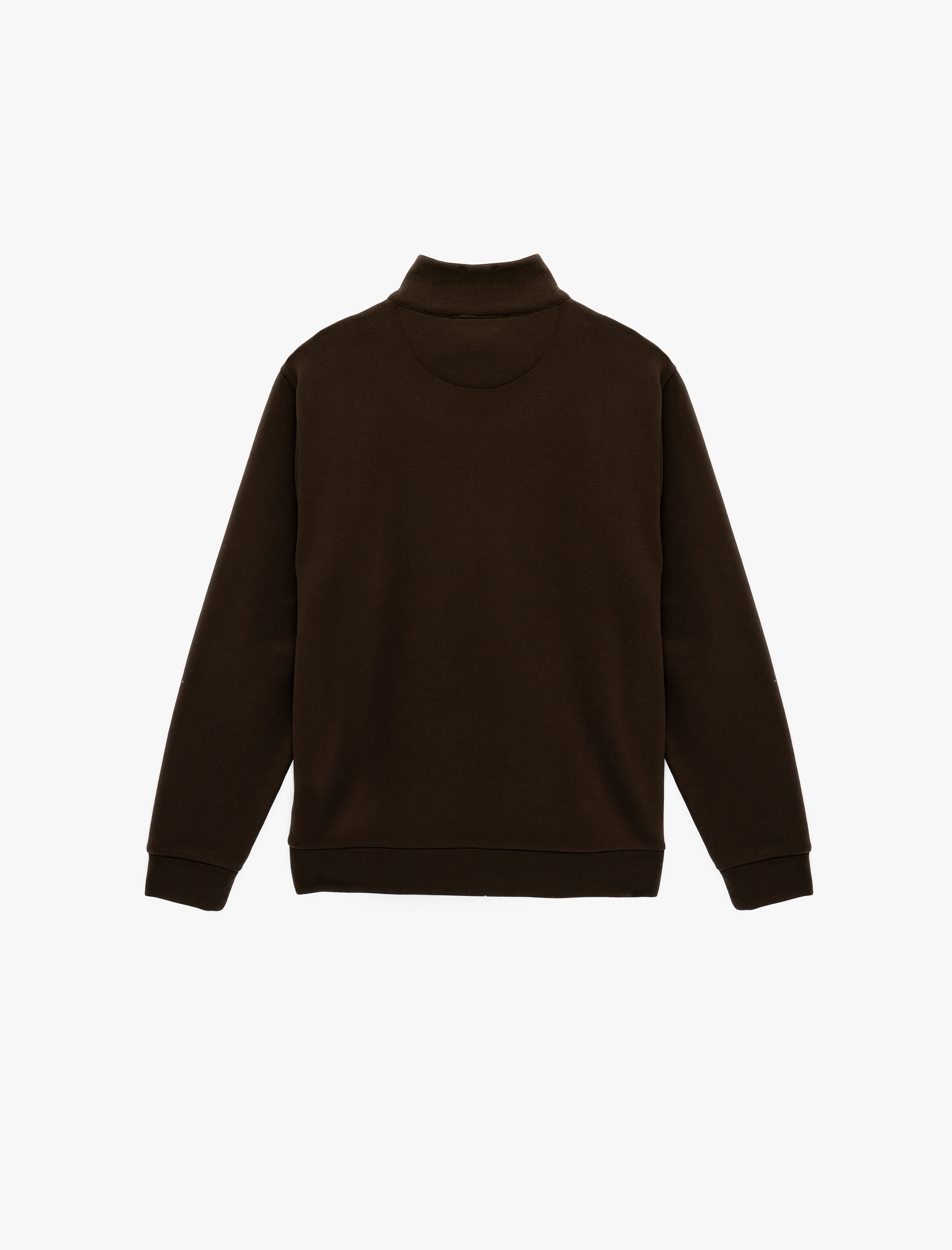   Regular Fit Uzun Kollu Basic Yarım Fermuarlı Sweatshirt