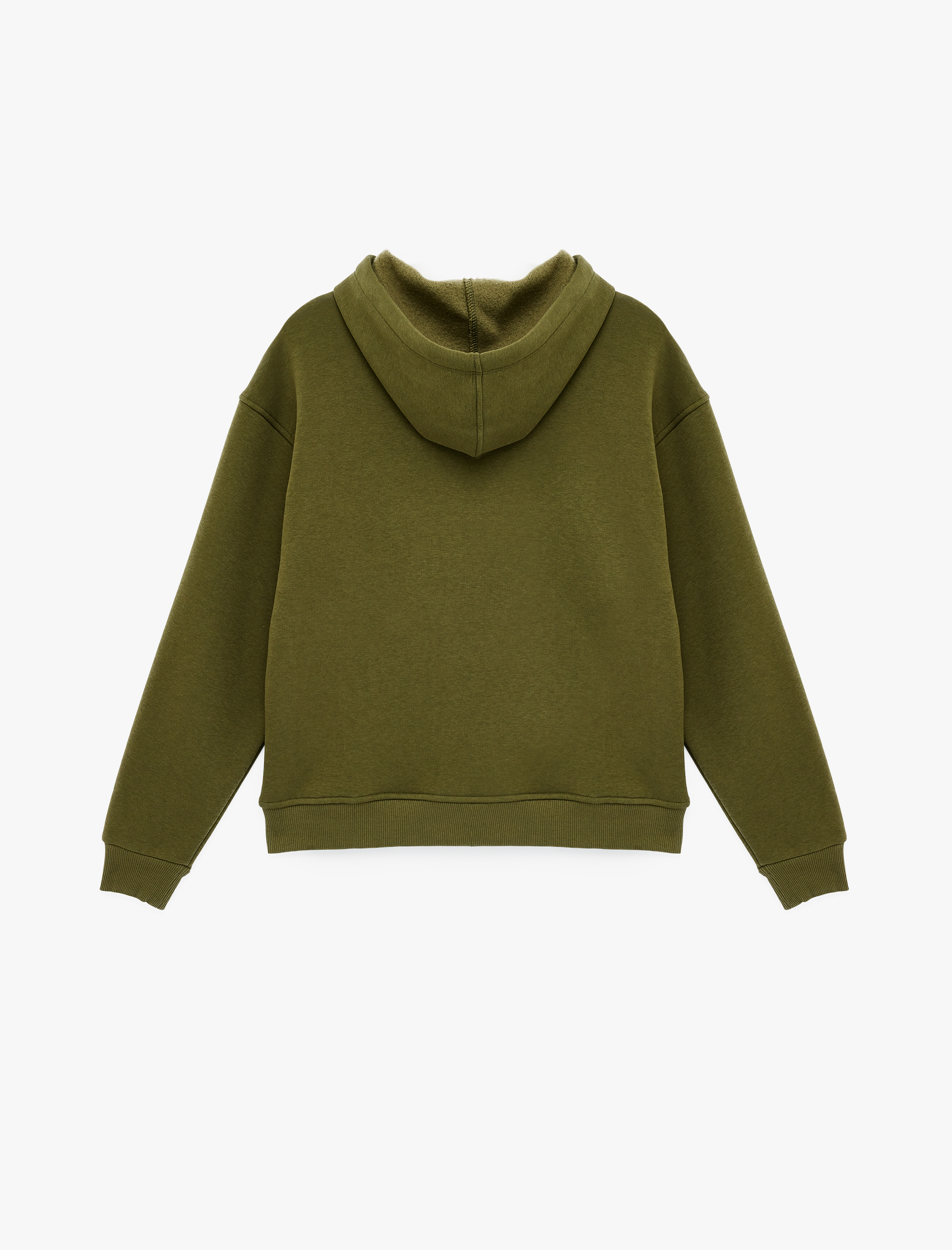   Uzun Kollu Cepli Kapüşonlu Oversize Sweatshirt