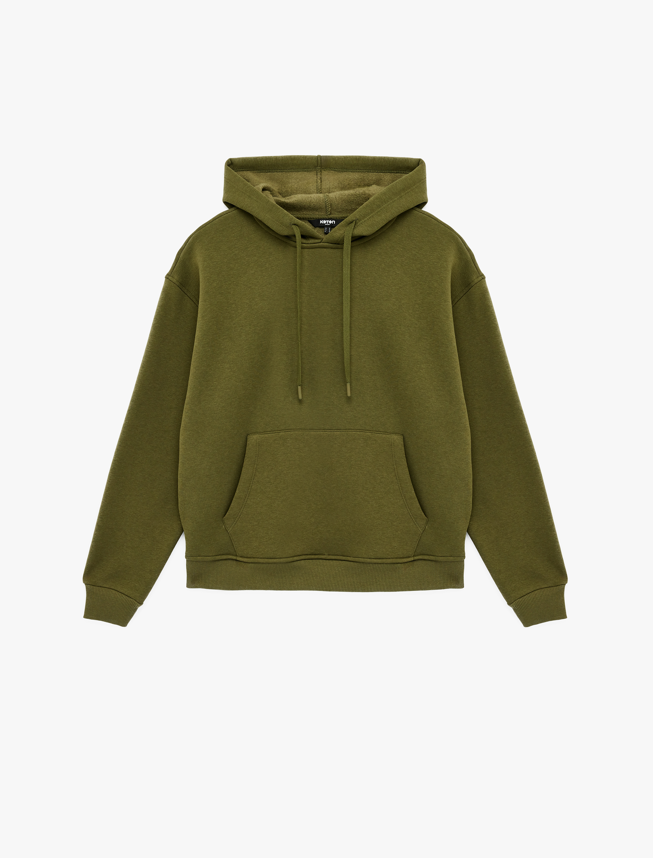   Uzun Kollu Cepli Kapüşonlu Oversize Sweatshirt