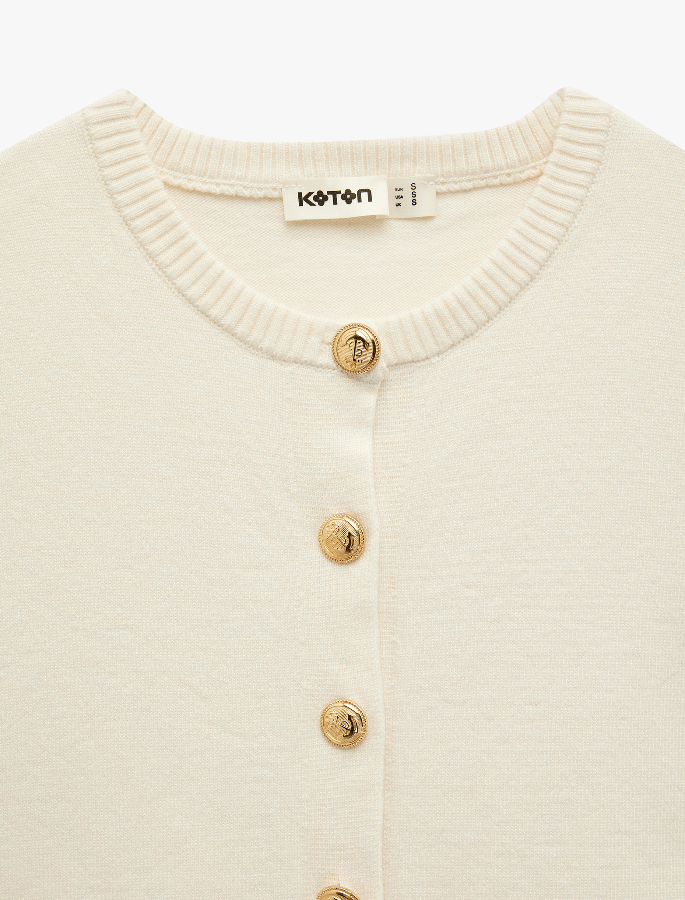   Regular Fit Düğmeli Bisiklet Yaka Triko Yelek