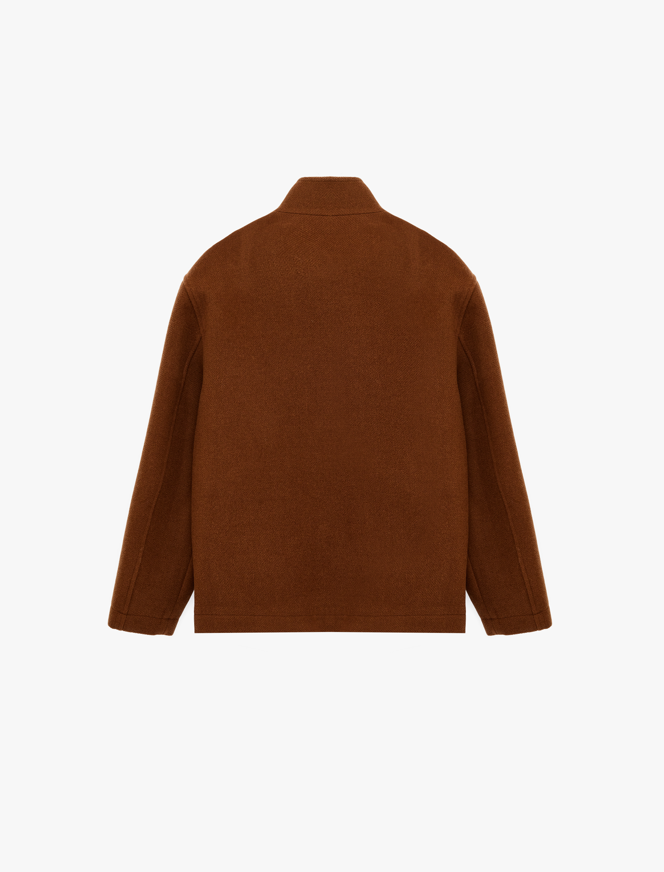   Regular Fit Kapaklı Cepli Düğmeli Dik Yaka Kaşe Ceket