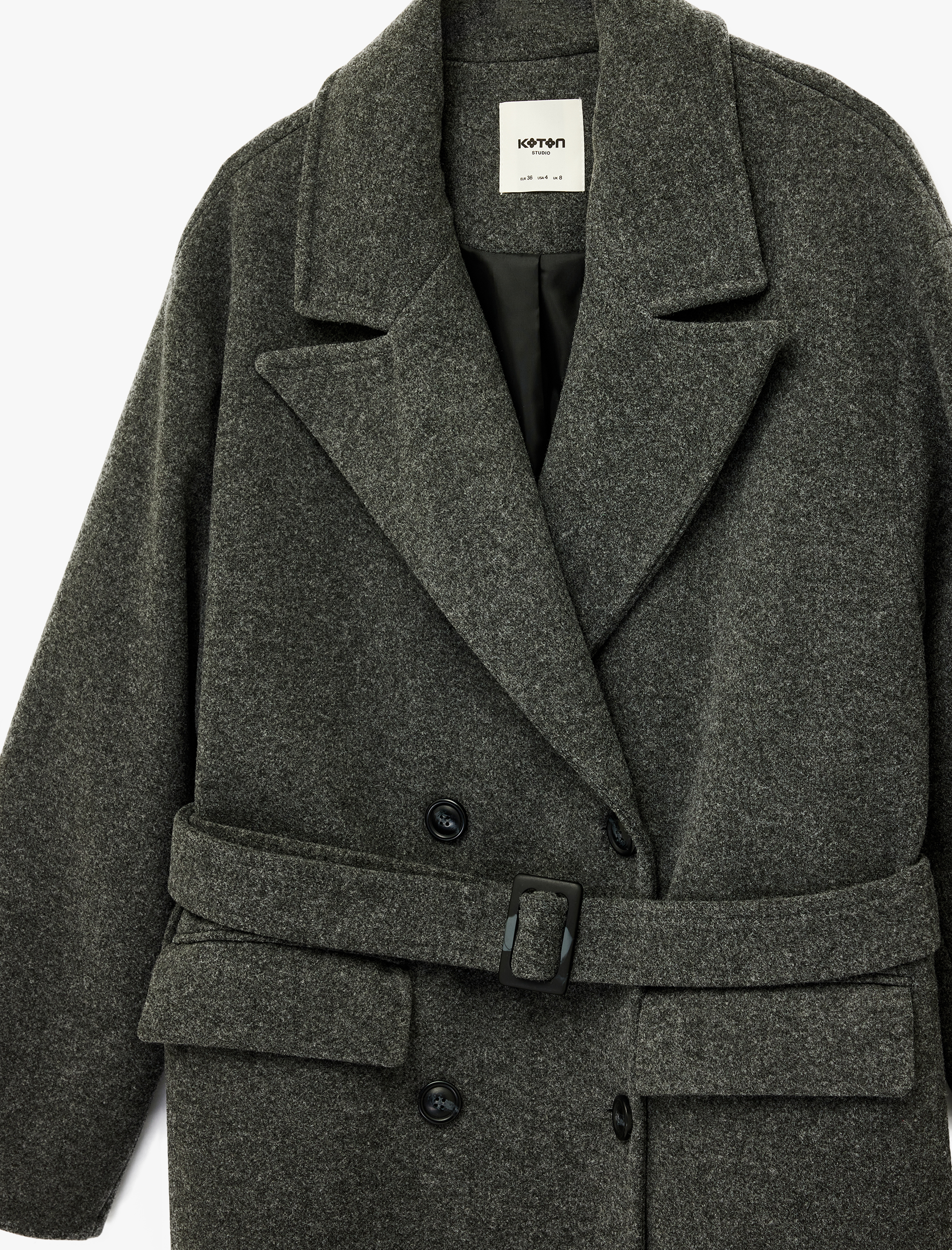   Kemerli Kaban Ekstra Uzun Cepli Uzun Kollu Kruvaze