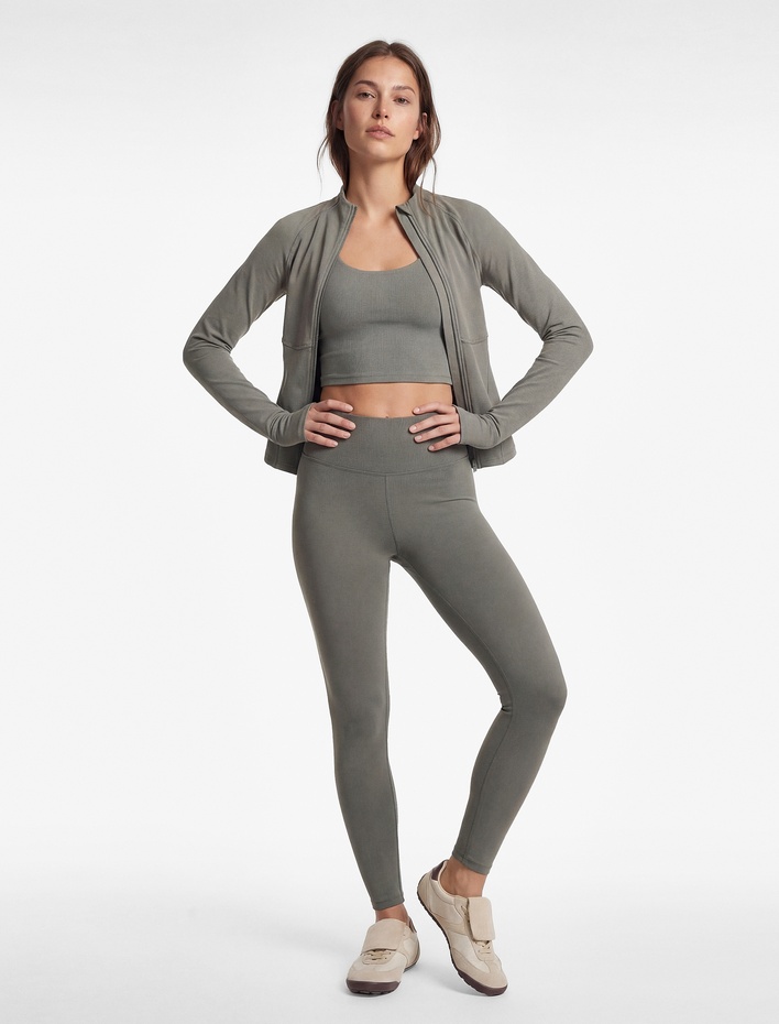  Yüksek Bel Slim Fit Dikiş Detaylı Spor Tayt