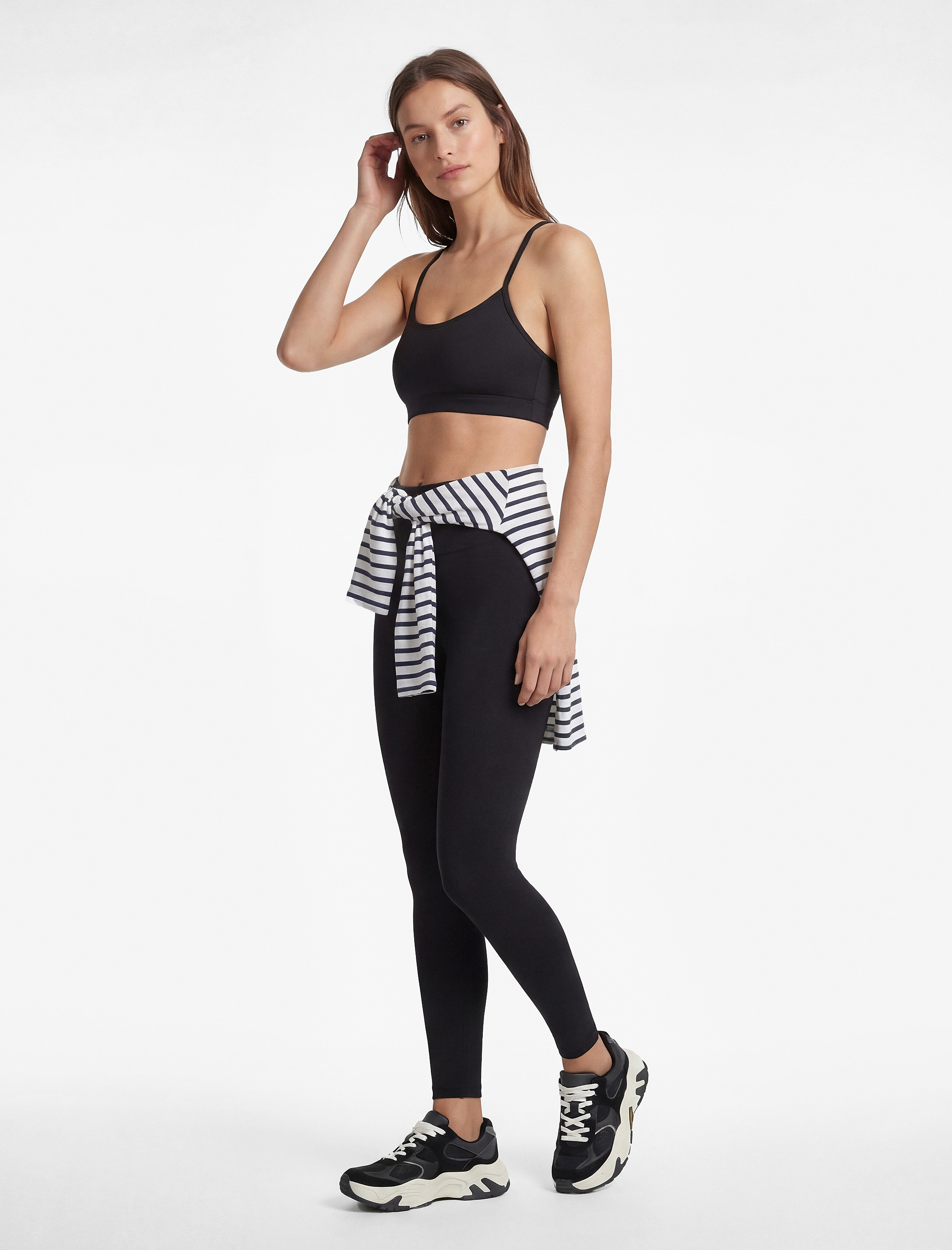   Yüksek Bel Dikiş Detaylı Spor Tayt