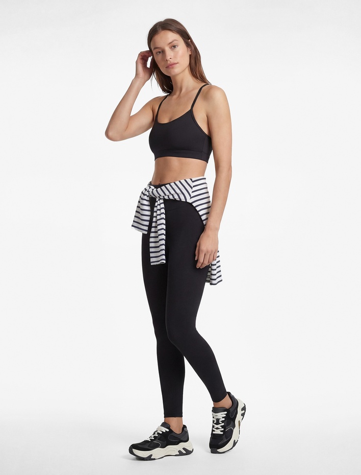  Yüksek Bel Dikiş Detaylı Spor Tayt