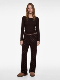 Baskı Detaylı Viskon 2'li Pijama Takımı