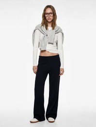 Beli Lastikli Yüksek Bel İspanyol Paça Uzun Eşofman Altı