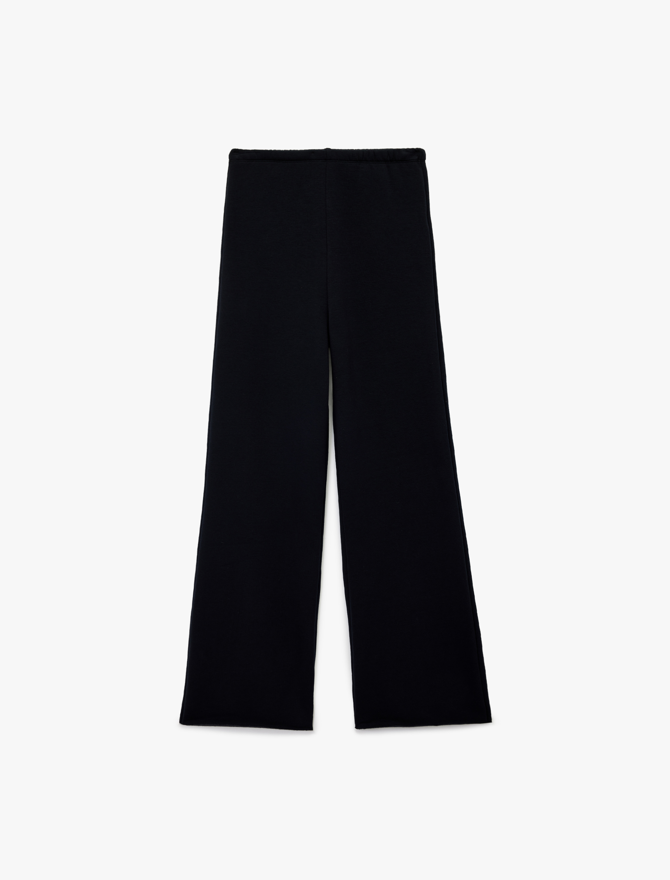   Beli Lastikli Yüksek Bel İspanyol Paça Uzun Eşofman Altı