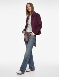 Çıtçıt Düğmeli Cep Detaylı Klasik Yaka Uzun Kollu Suni Süet Gömlek