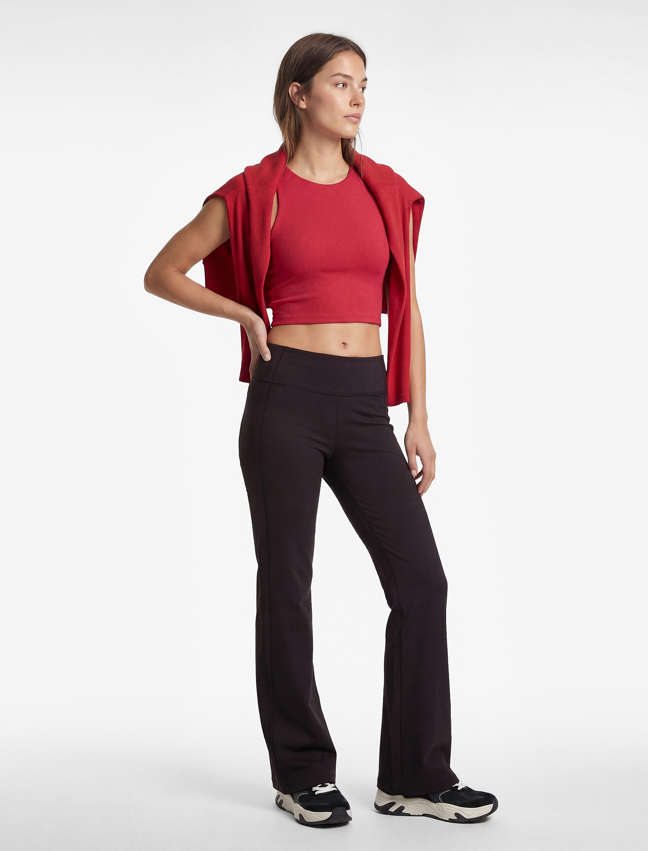   Yüksek Bel İspanyol Paça Slim Fit Tayt