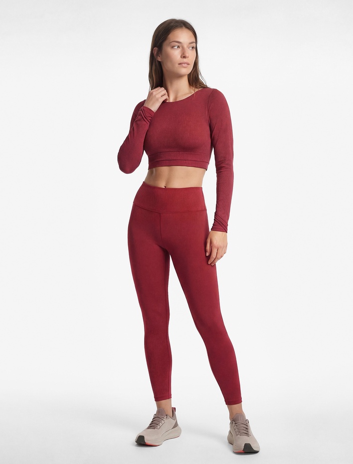  Yüksek Bel Slim Fit Basic Spor Tayt