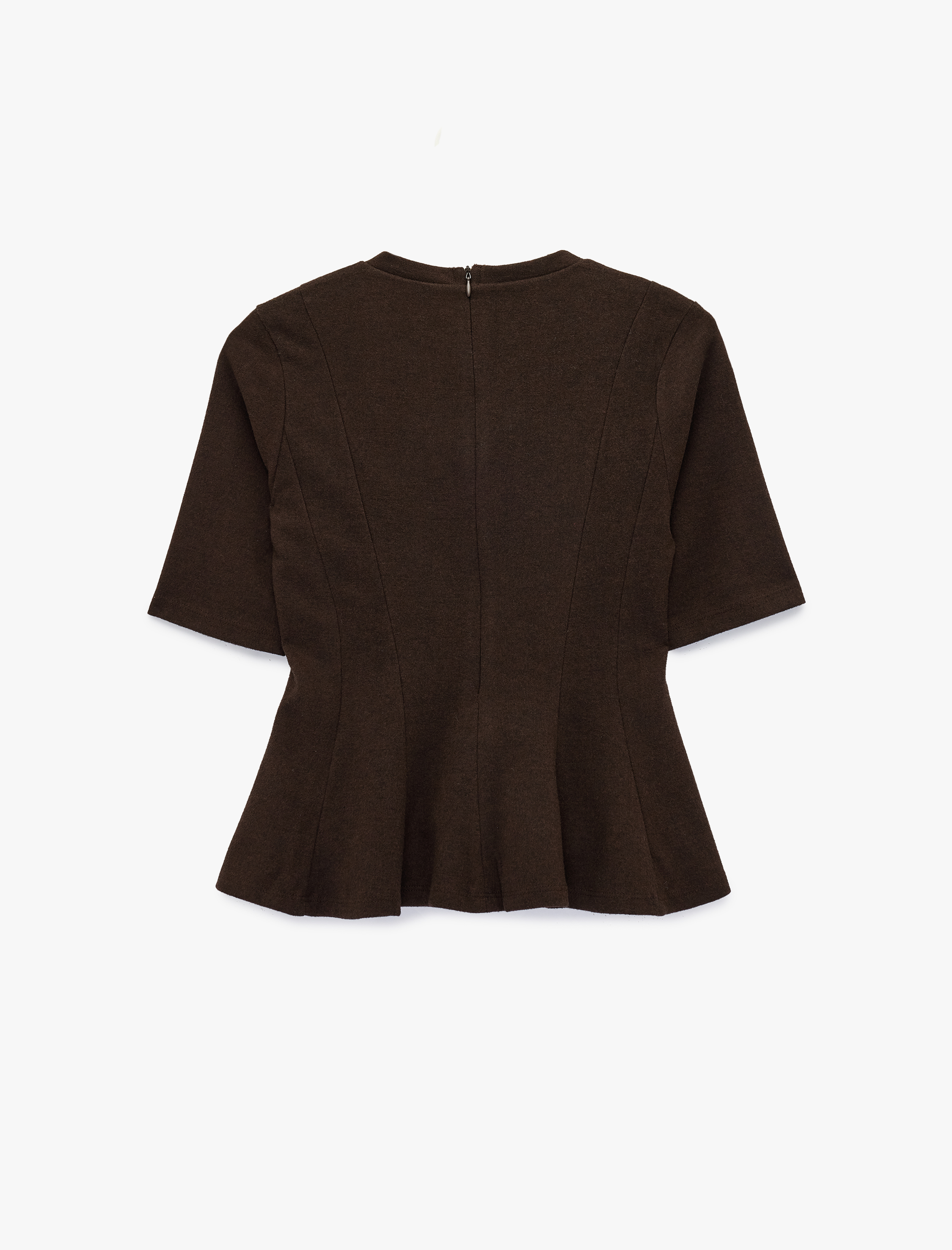   Koton X Şahika Ercümen - Kısa Kollu Bisiklet Yaka Peplum Tişört