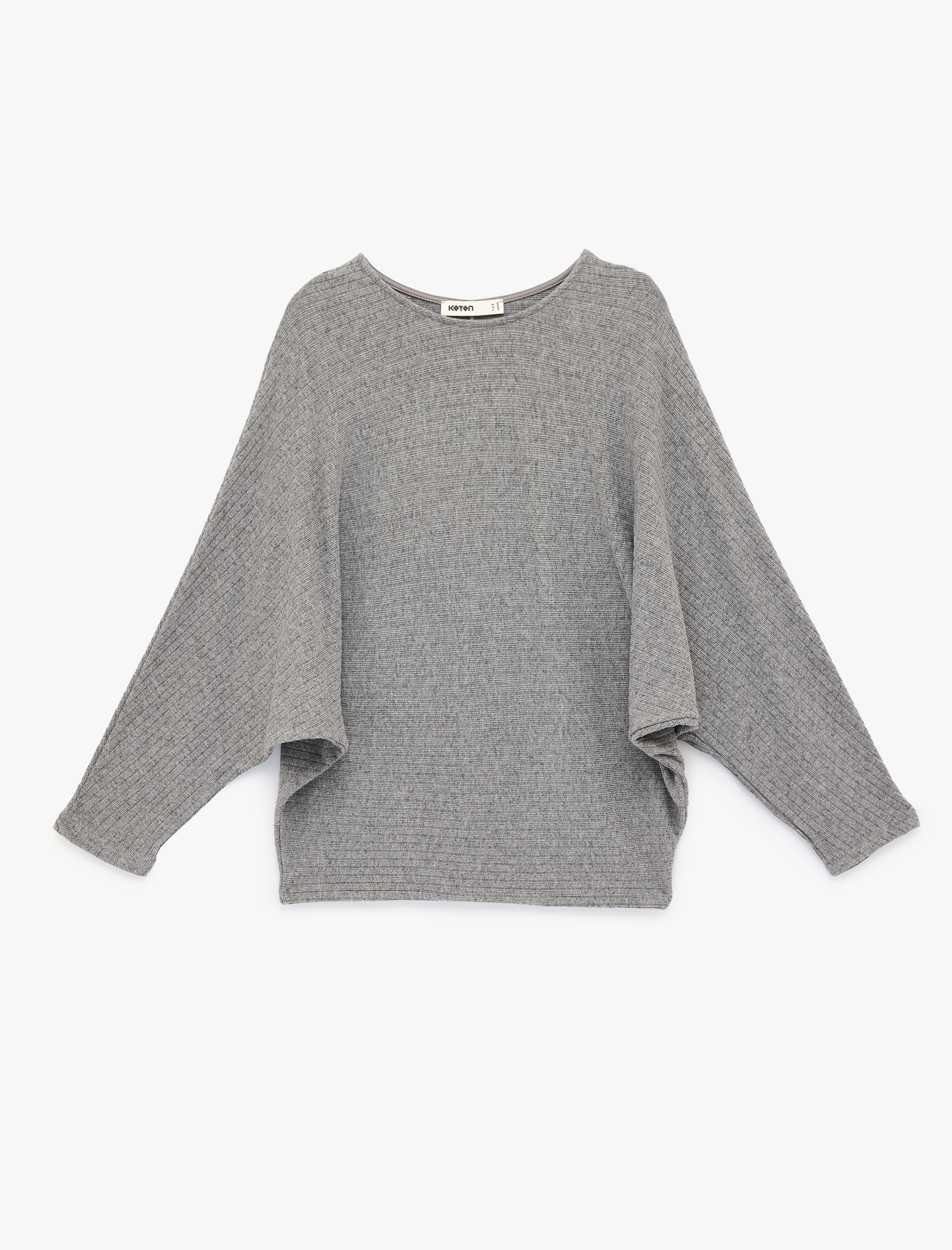   Regular Fit Uzun Yarasa Kollu Bisiklet Yaka Sweatshirt