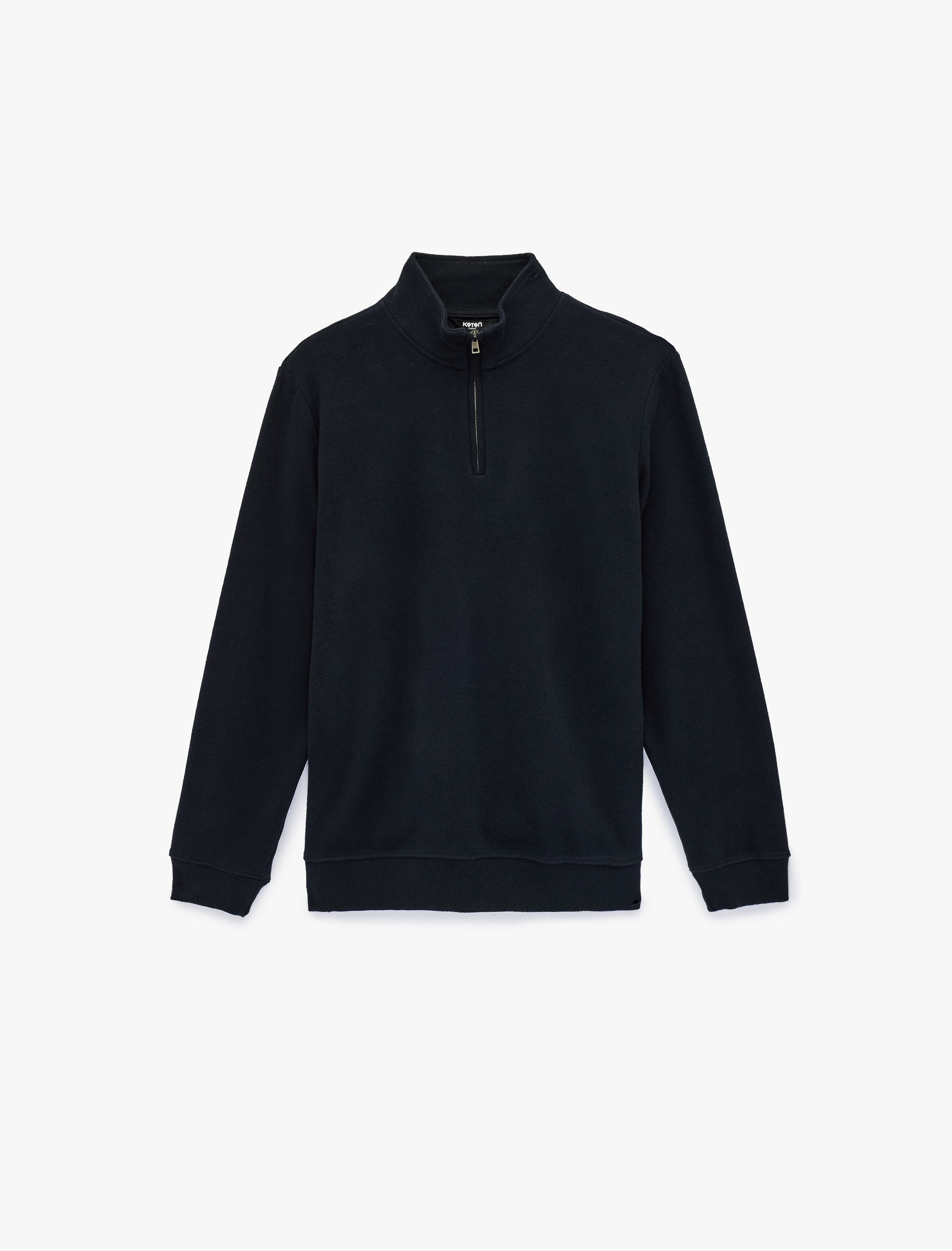   Regular Fit Uzun Kollu Yarım Fermuarlı Sweatshirt