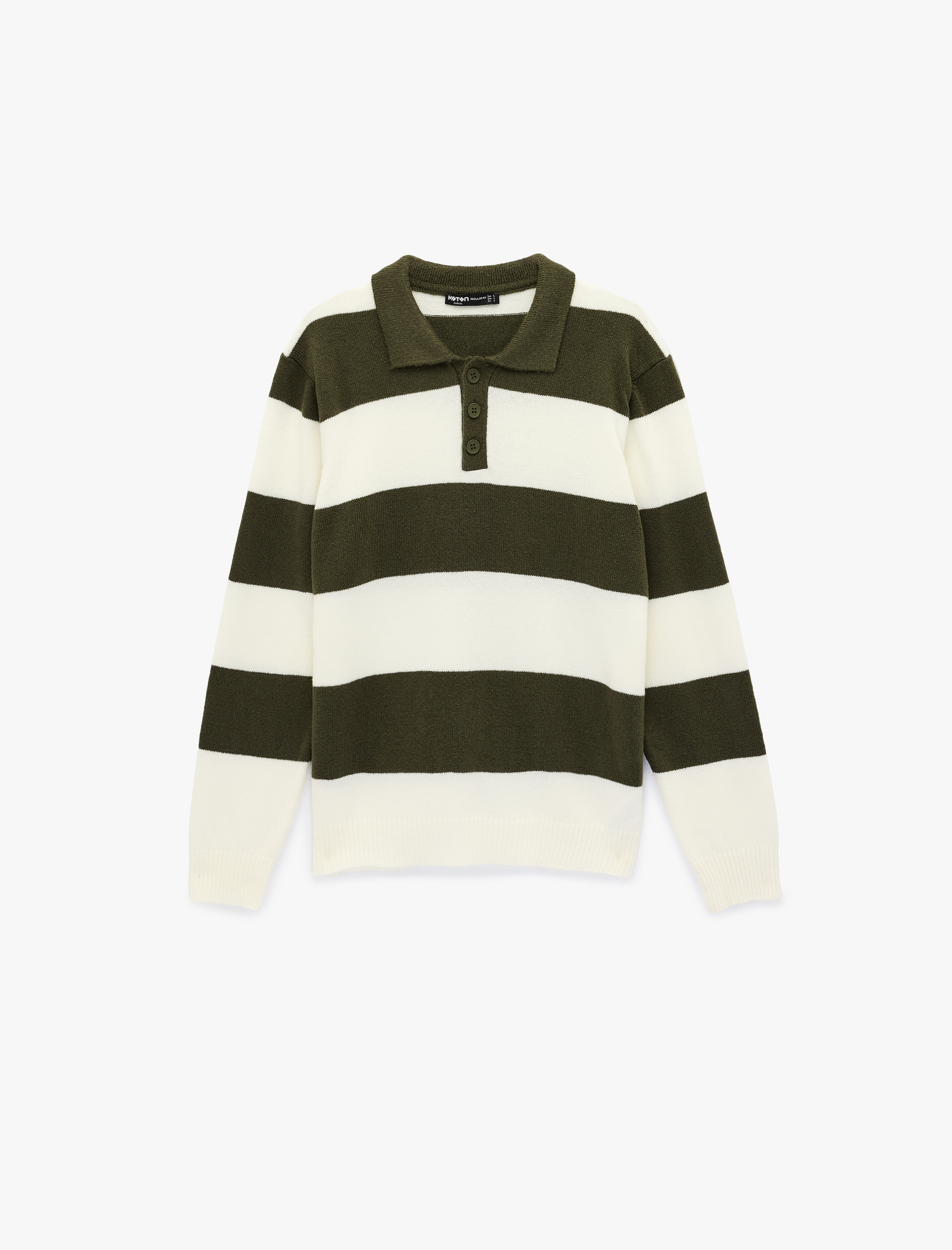   Regular Fit Uzun Kollu Polo Yaka Kışlık Triko Kazak