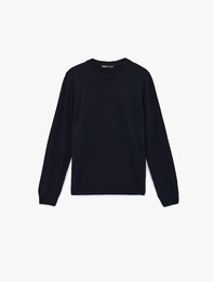 Uzun Kollu Bisiklet Yaka Basic Triko Kazak