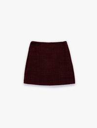 Dar Kesim Mini Tüvit Şort Etek