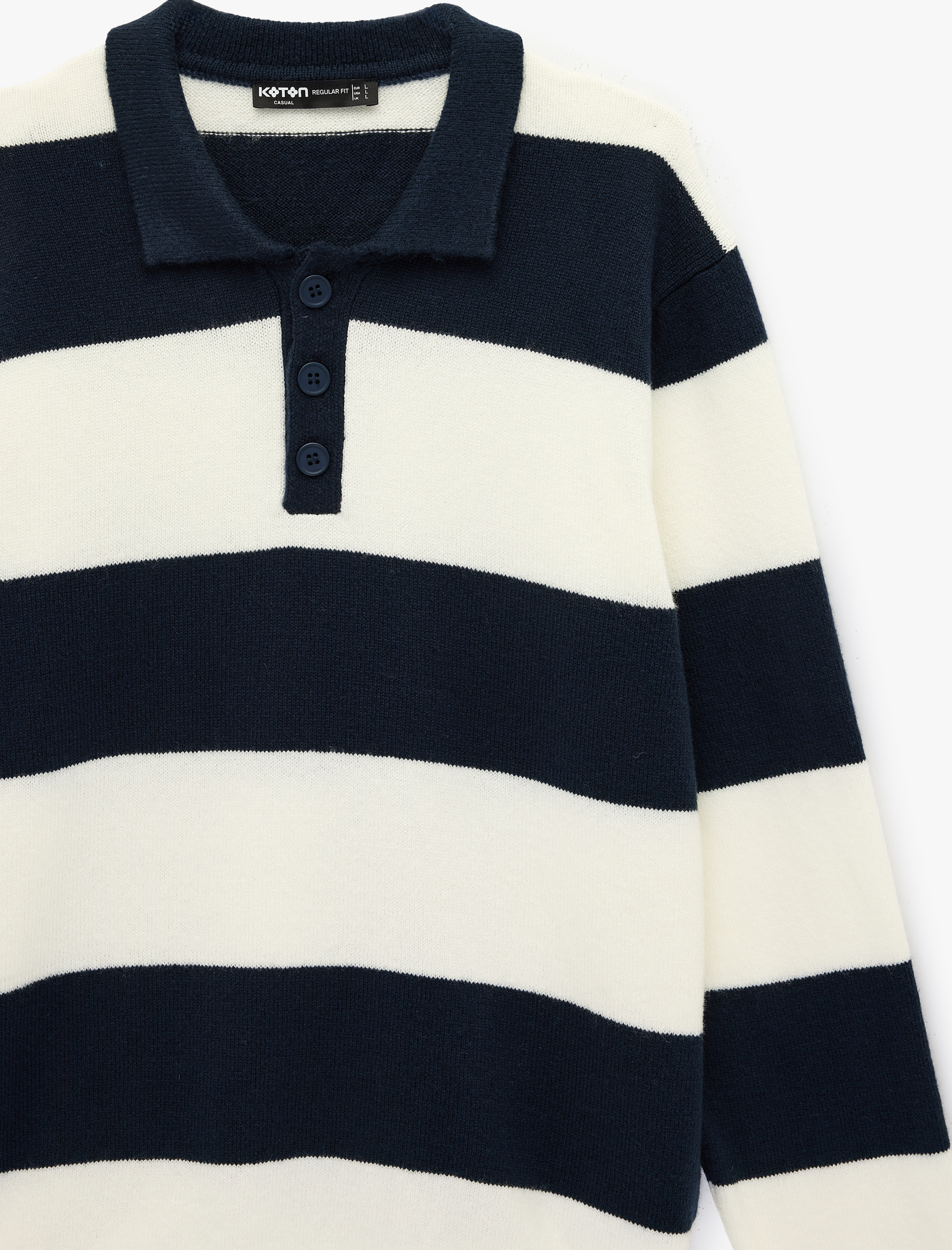   Regular Fit Uzun Kollu Polo Yaka Kışlık Triko Kazak