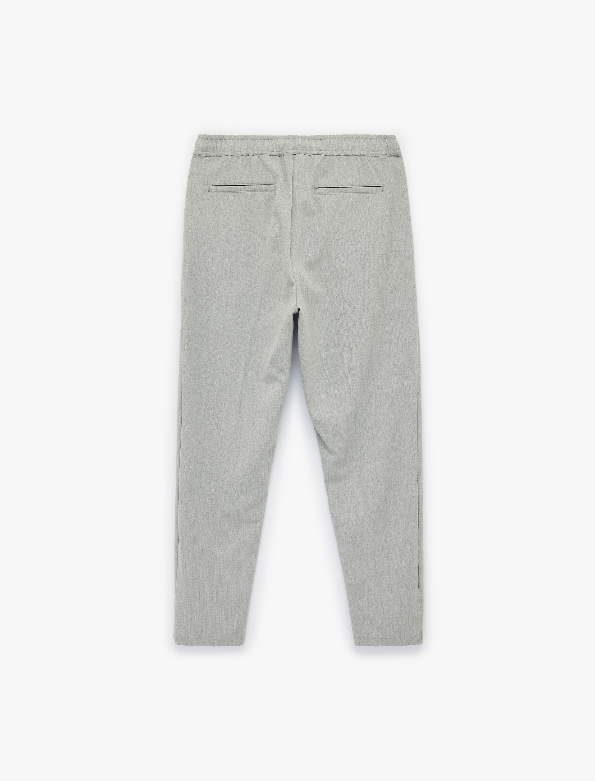   Regular Fit Cepli Beli Bağcıklı Kumaş Pantolon