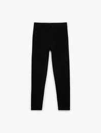 Pamuklu Dar Kalıp Fitilli Tayt