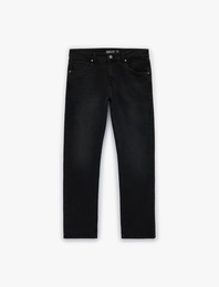Cepli Düz Paça Straight Fit Jean Pantolon - Straight Fit Jeans