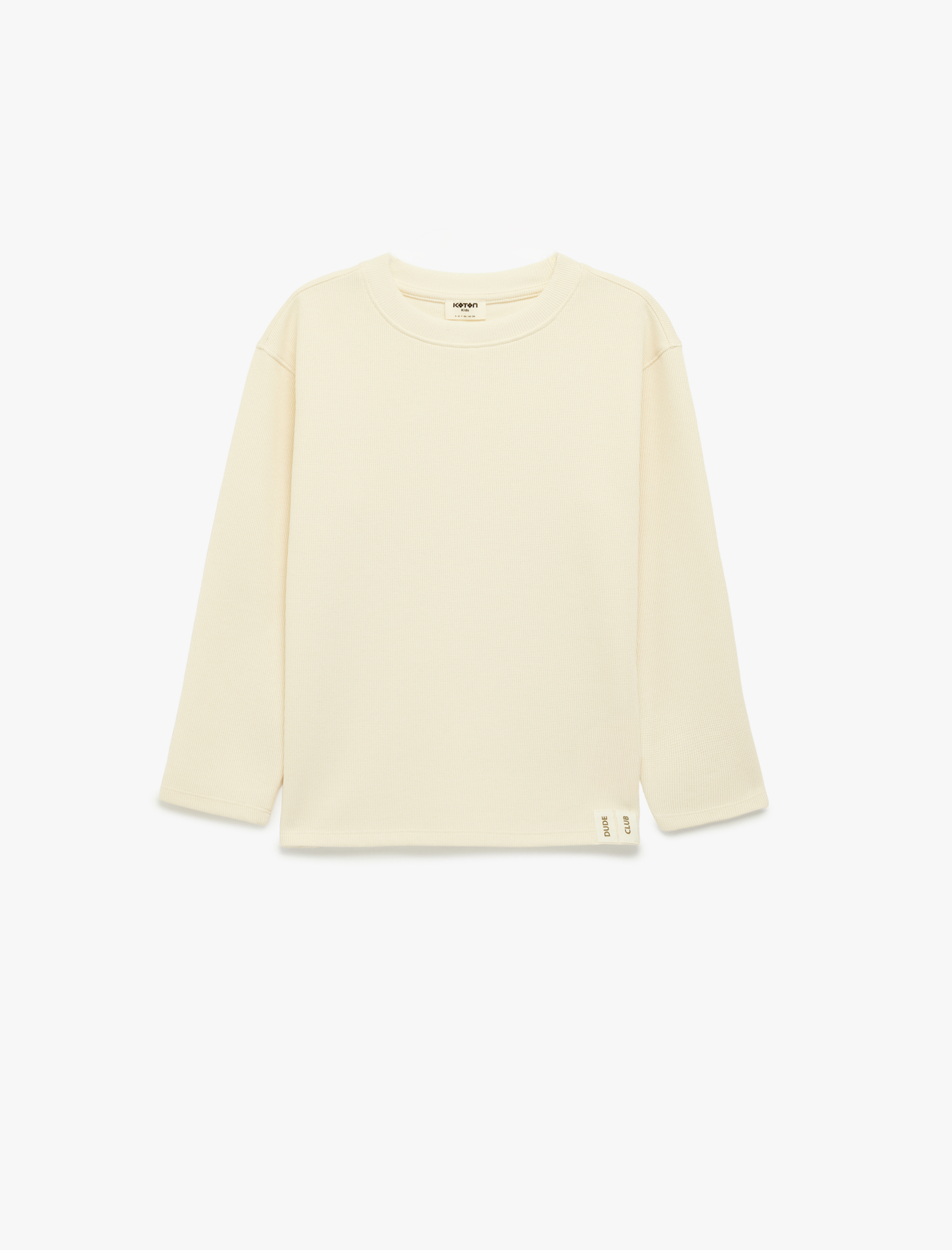  Erkek Çocuk Uzun Kollu Bisiklet Yaka Pamuklu Basic Tişört